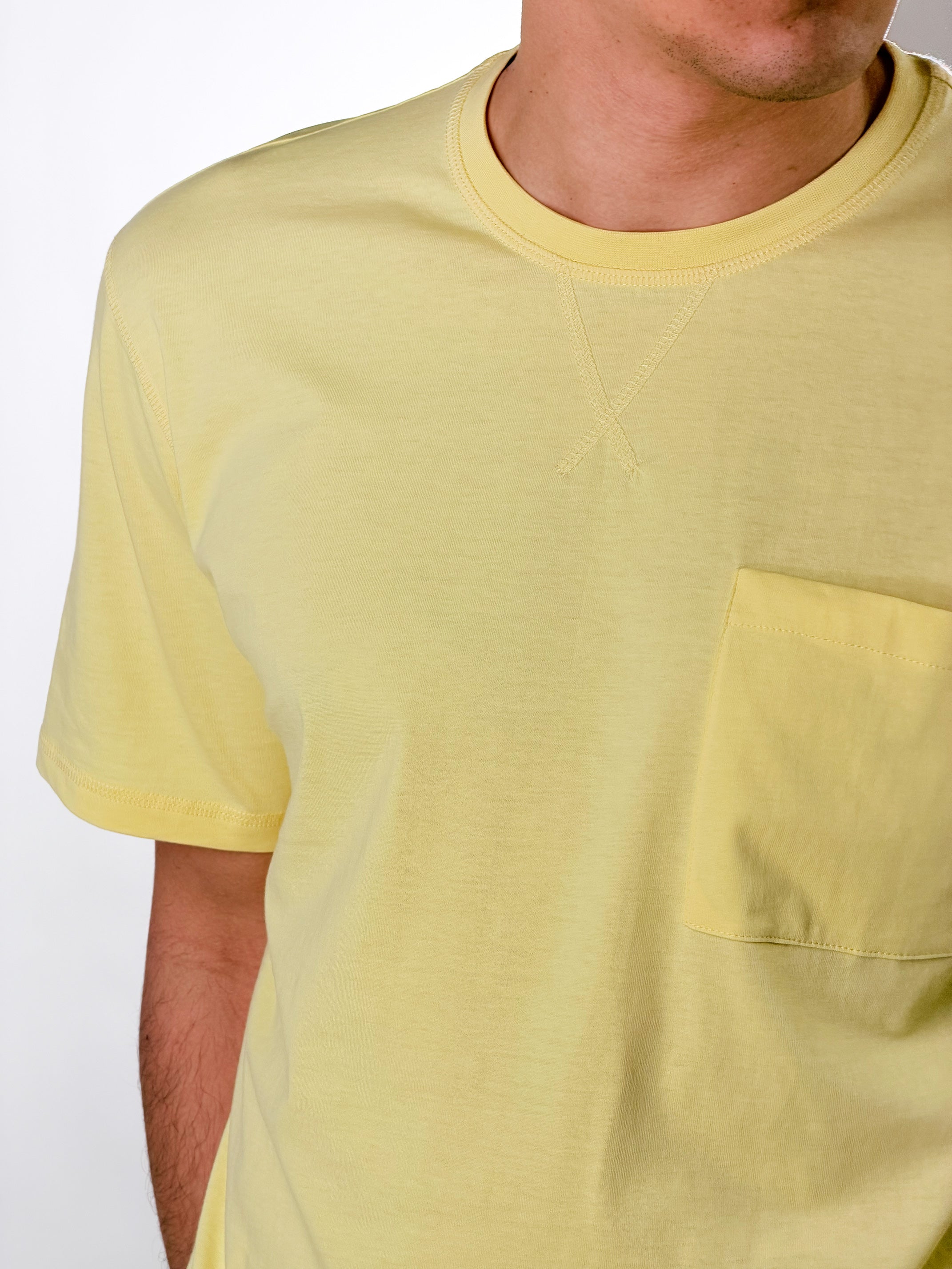 T-Shirt con taschino regular Fit|Colore:Giallo