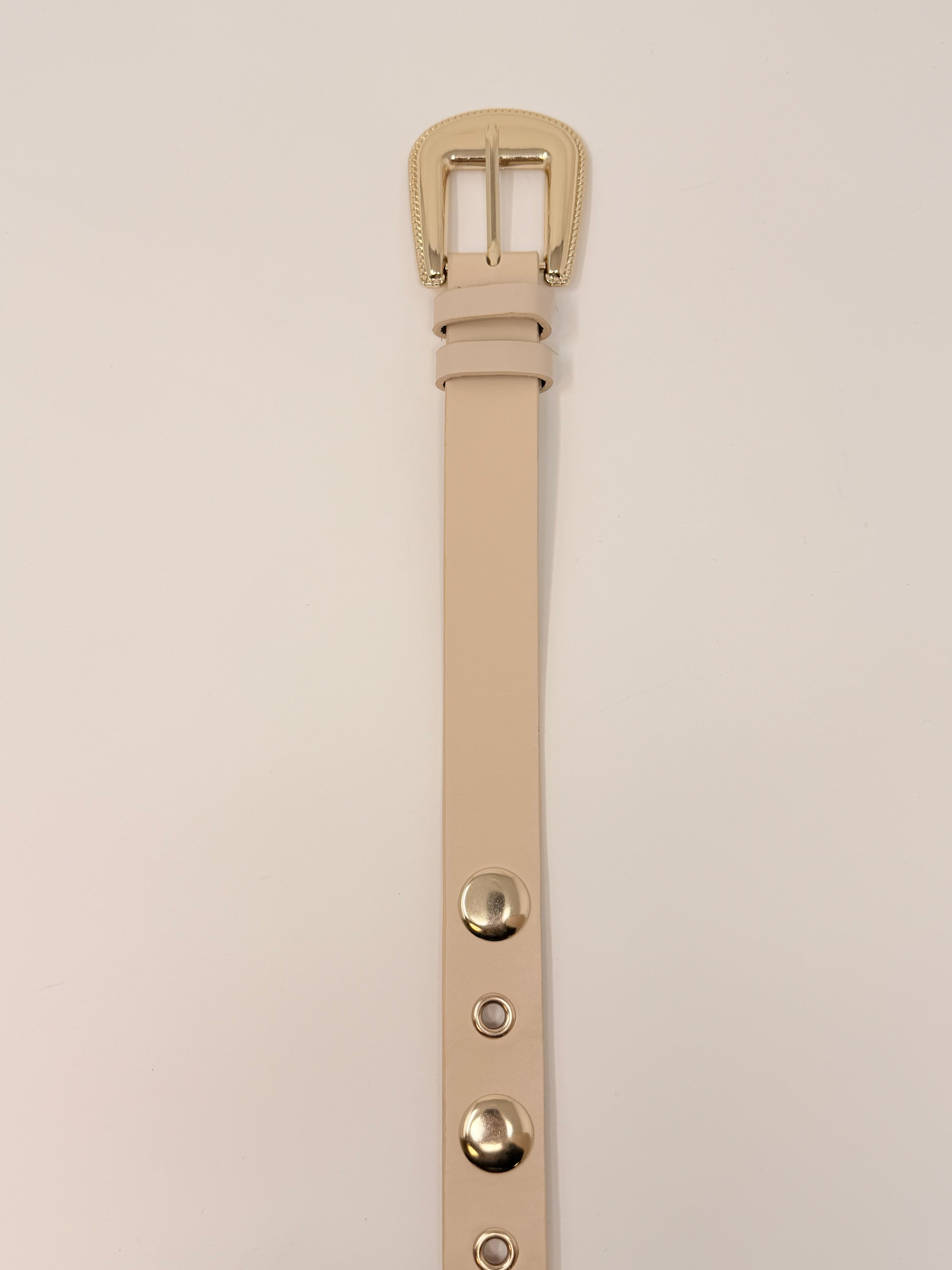 Cintura Texas borchie bombate|Colore:Beige/oro