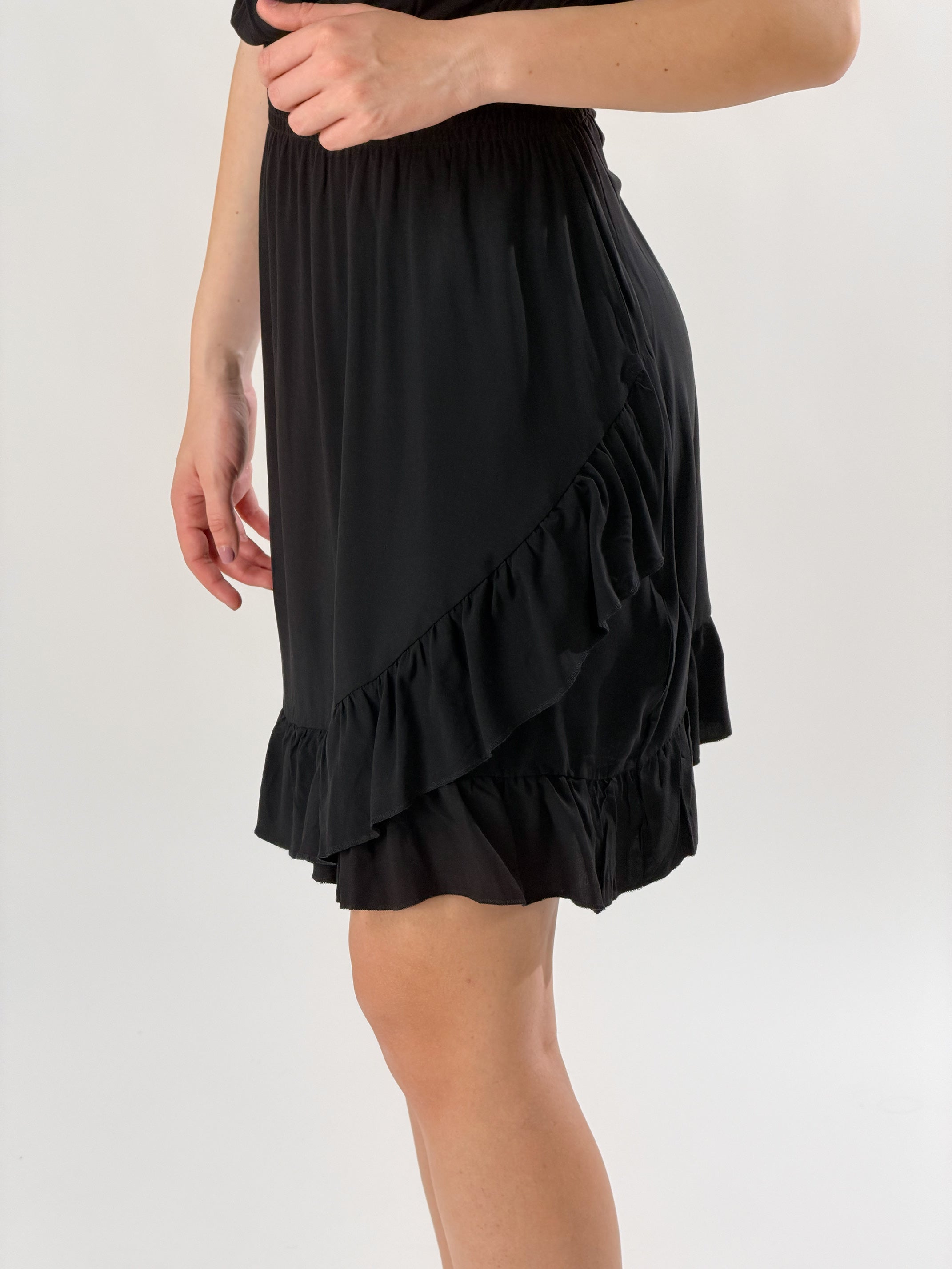 Abito Texas midi incrocio|Colore:Nero