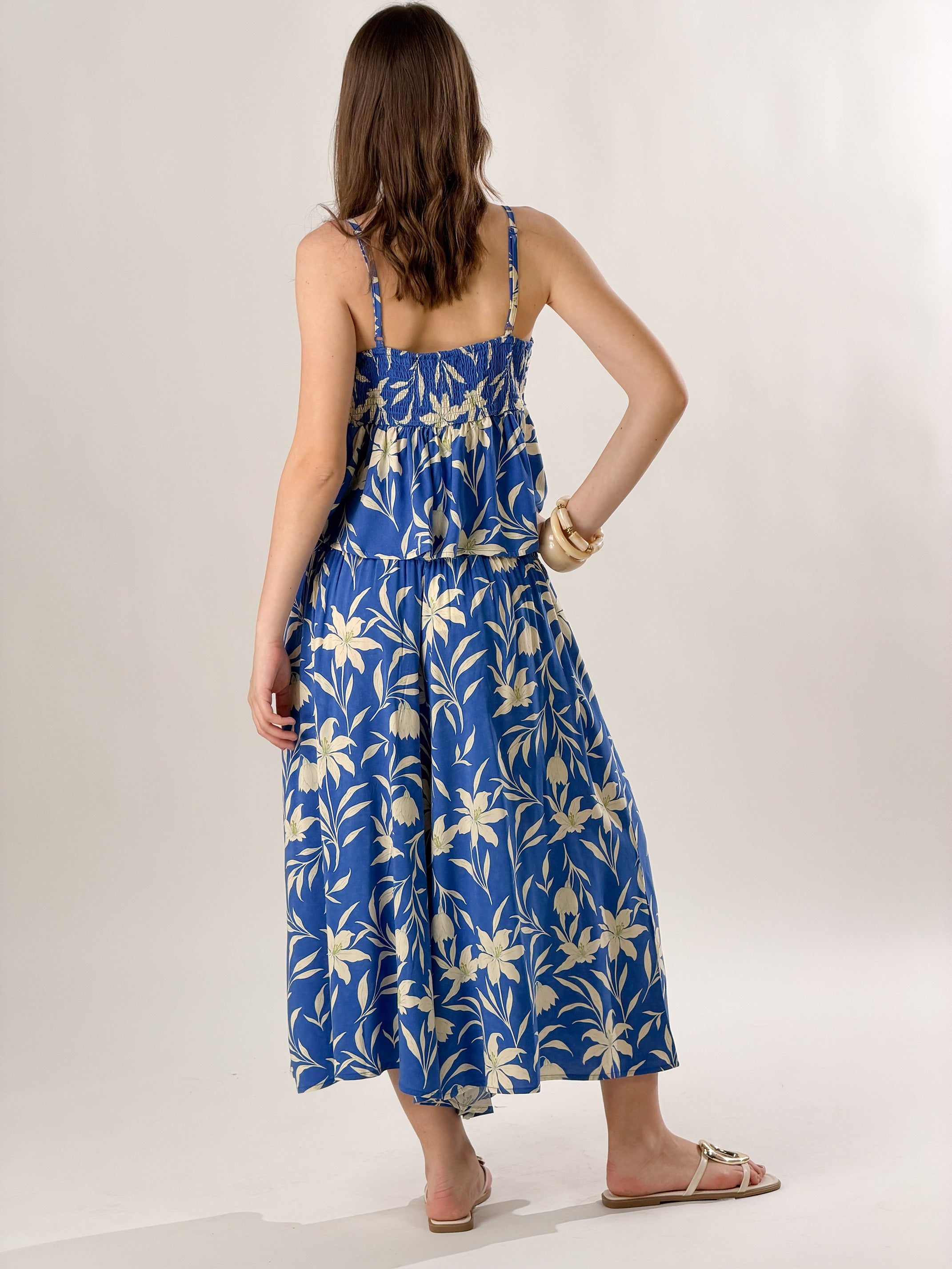 Pantagonna Harem Fantasia Tropical Blu|Colore:Blu royal