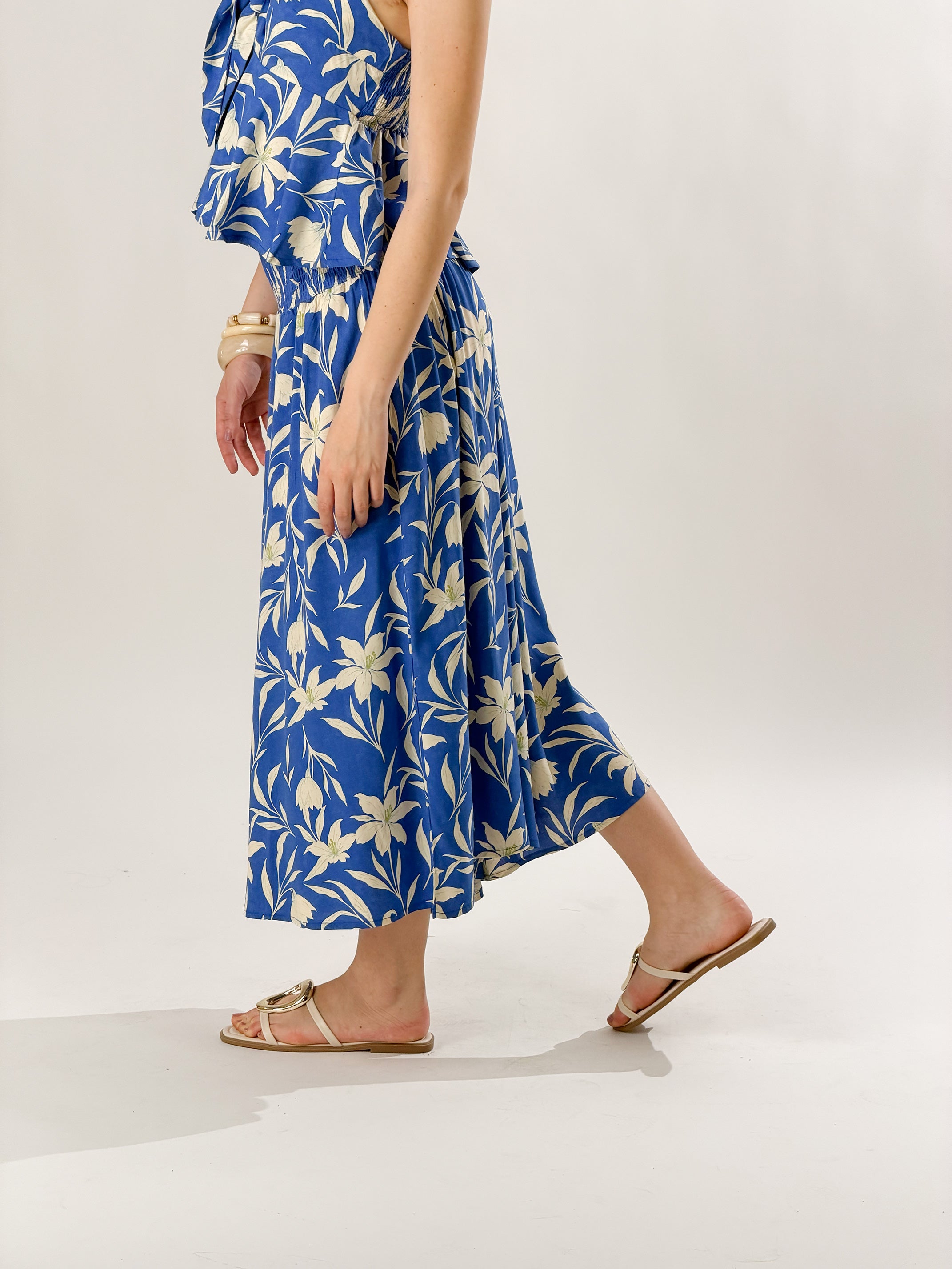 Pantagonna Harem Fantasia Tropical Blu|Colore:Blu royal