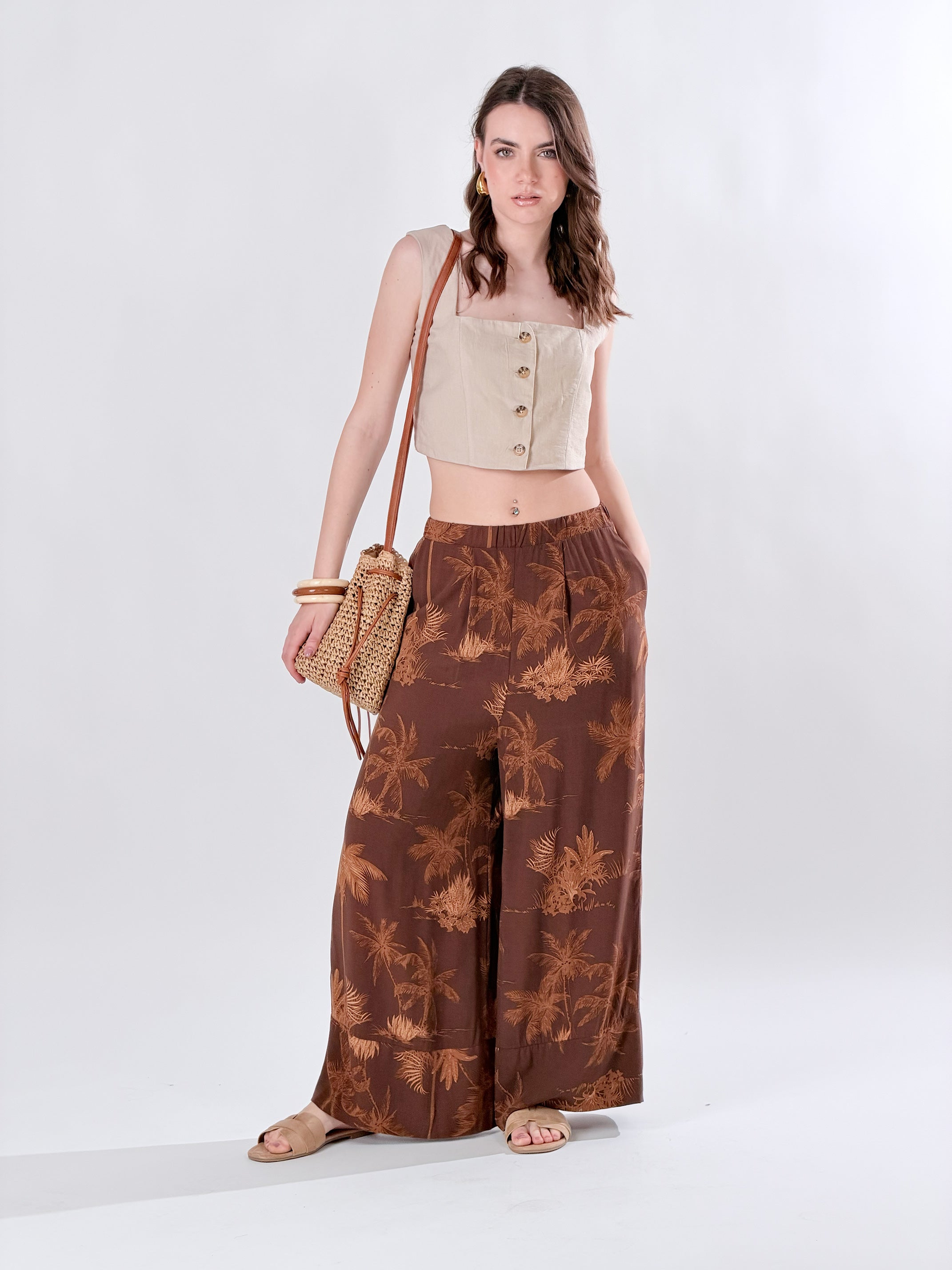 Pantalone Tropical|Colore:Tabacco