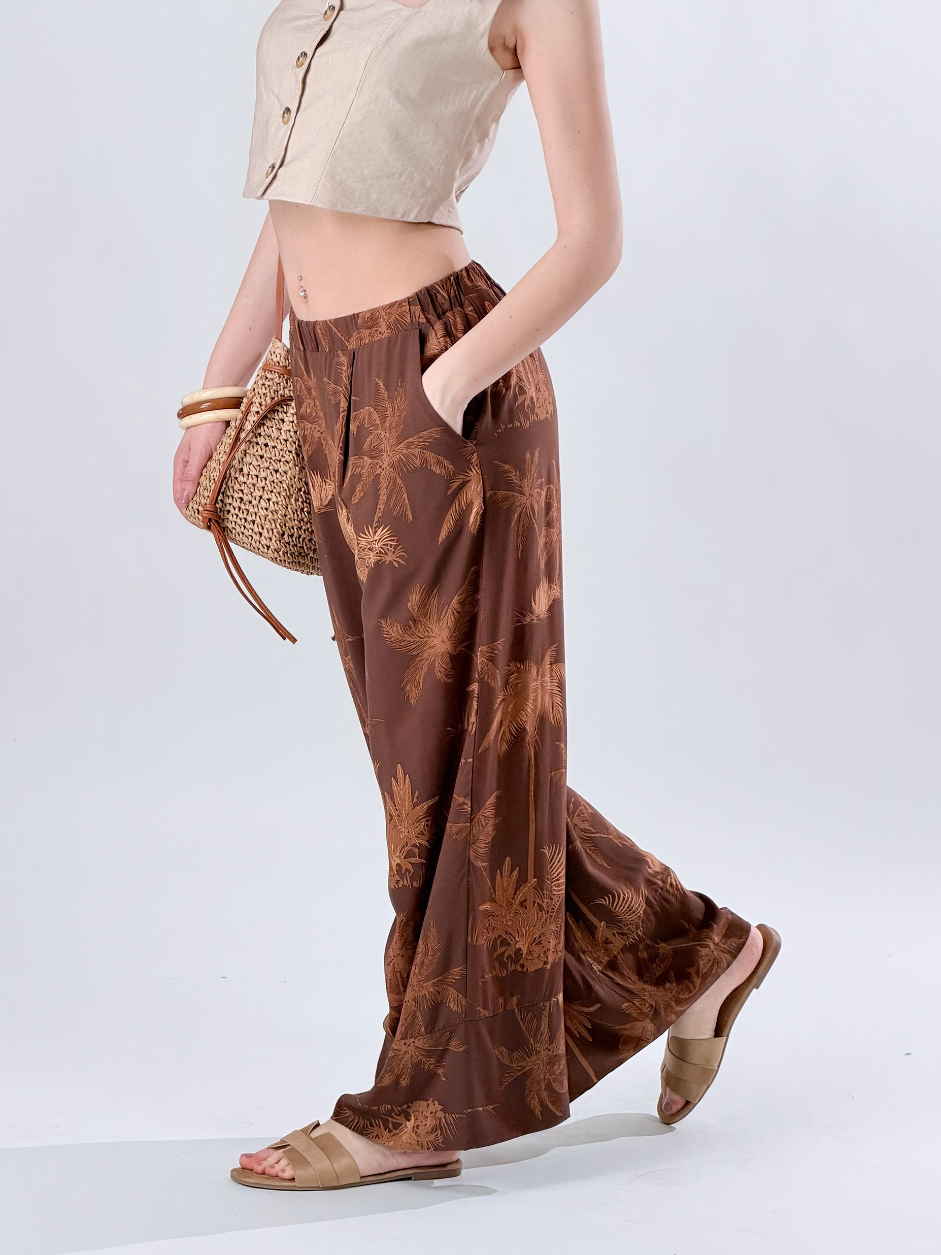 Pantalone Tropical|Colore:Tabacco