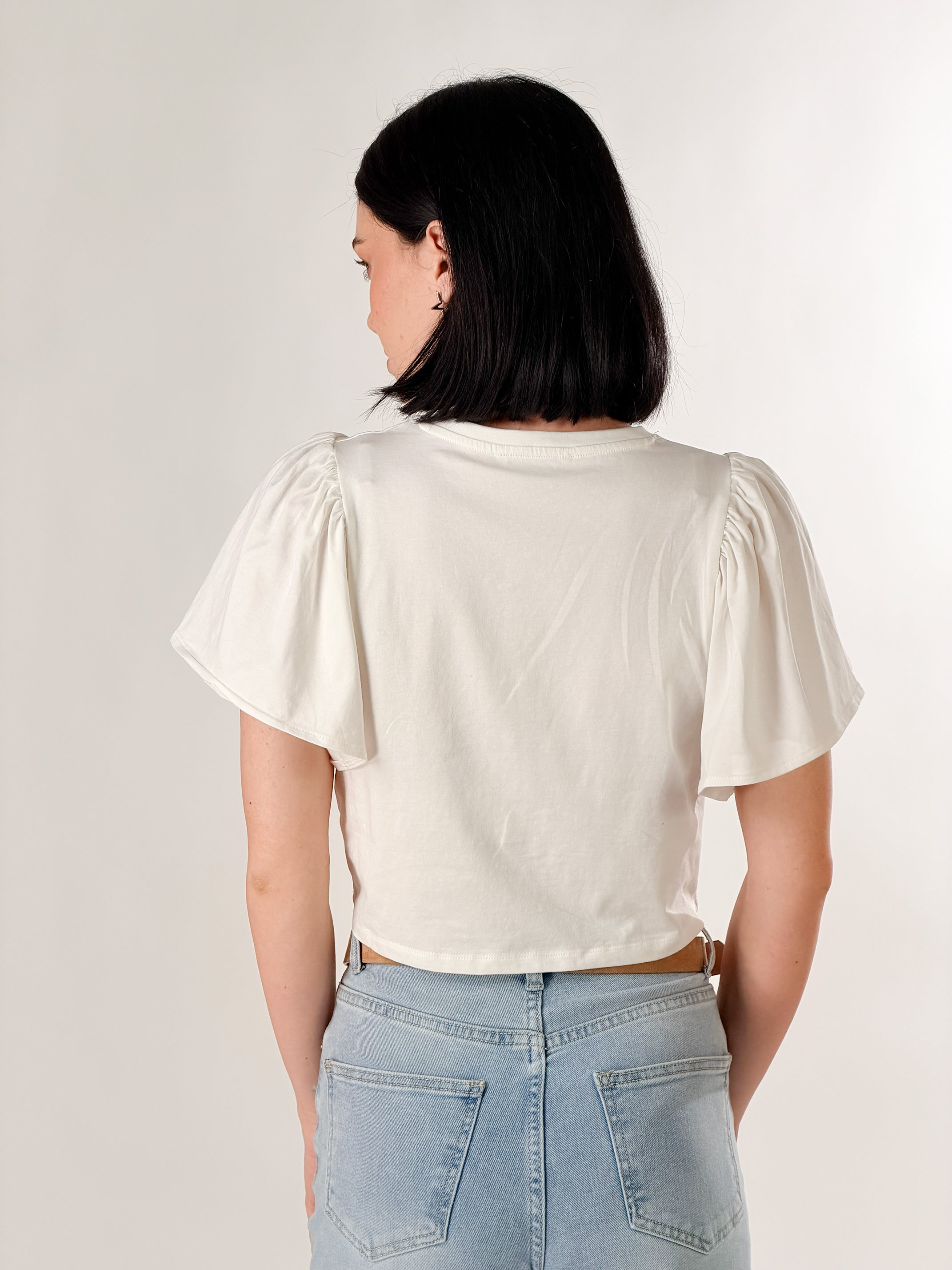 T-Shirt manica Voilà|Colore:Bianco latte