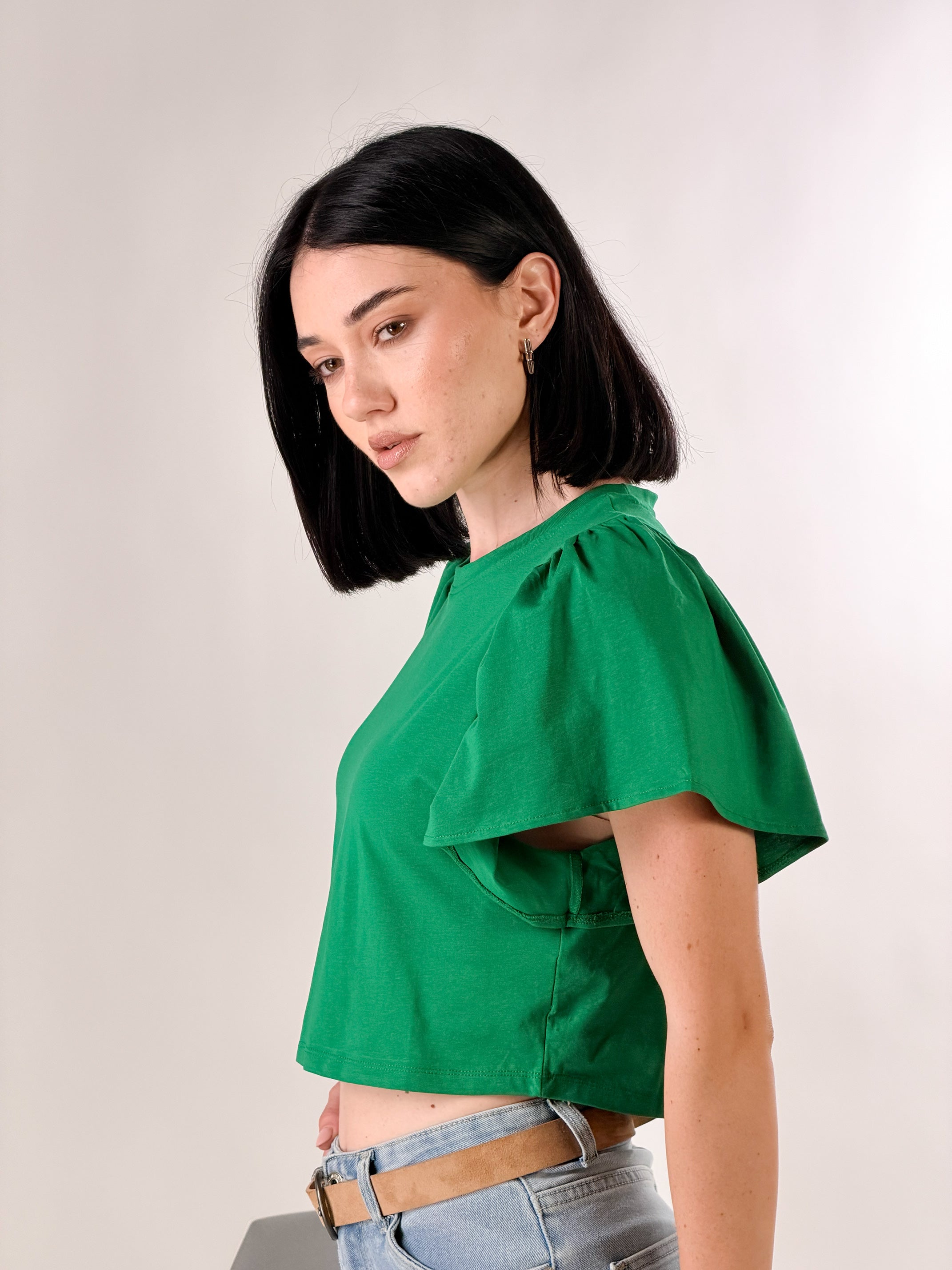 T-Shirt manica Voilà|Colore:Smeraldo