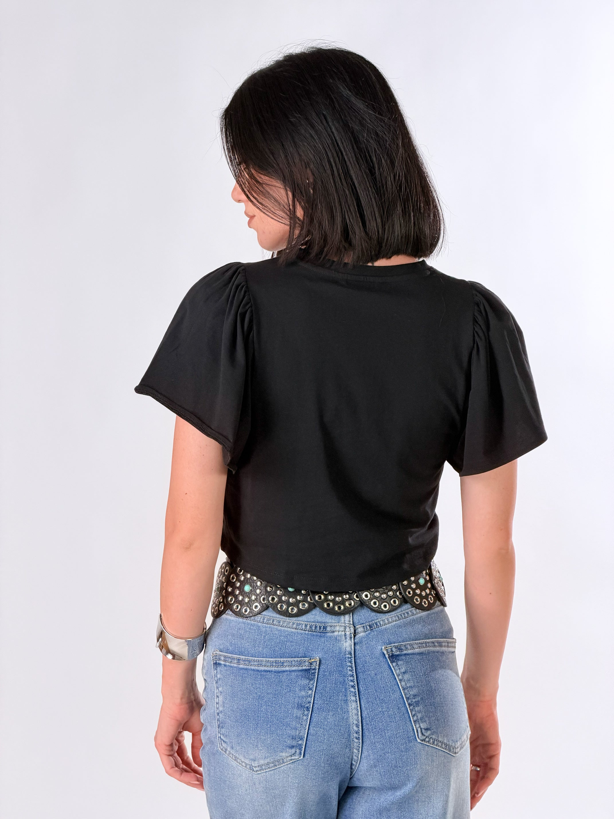 T-Shirt manica Voilà|Colore:Nero