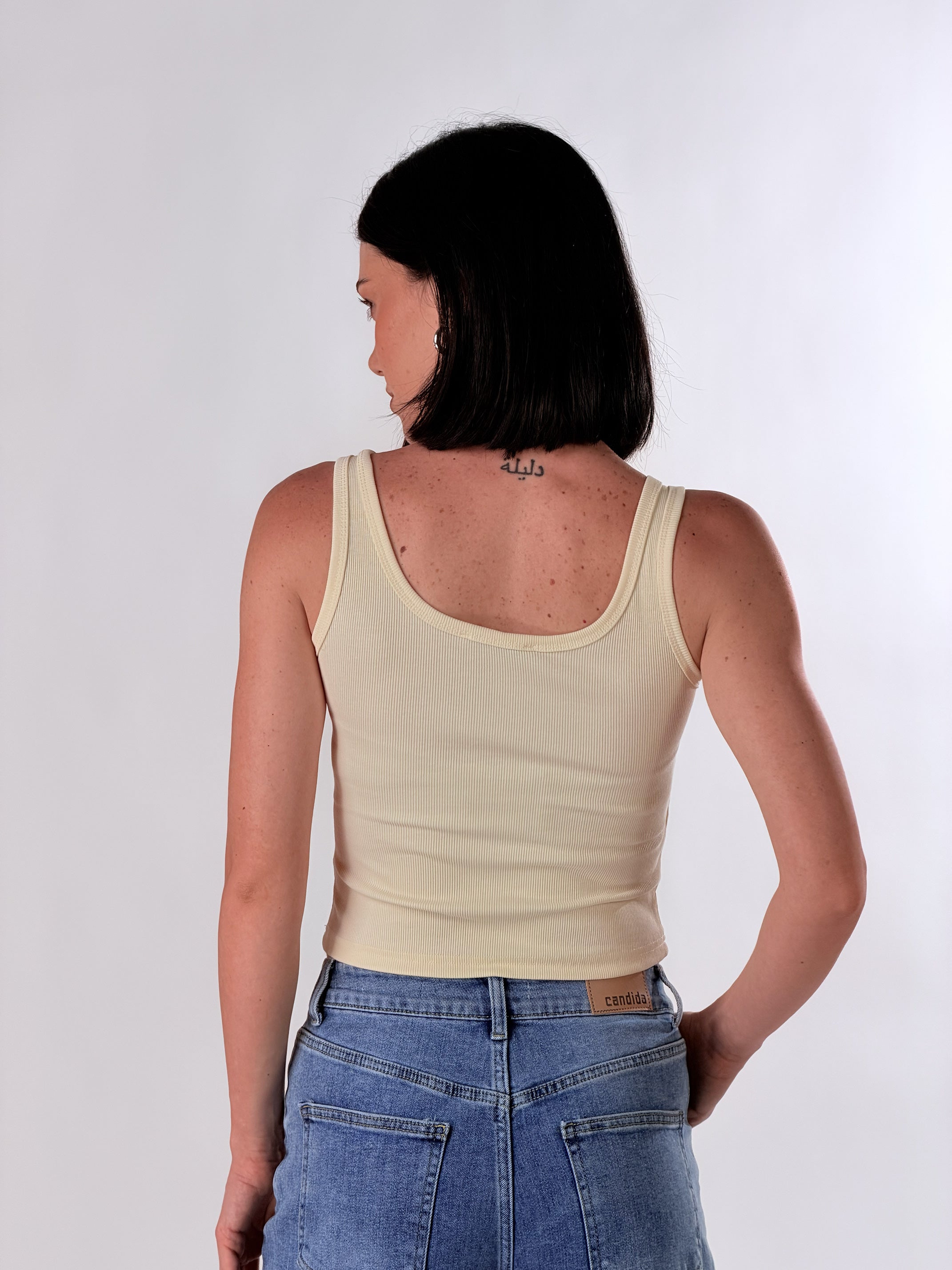 Top con fibbie|Colore:Vaniglia