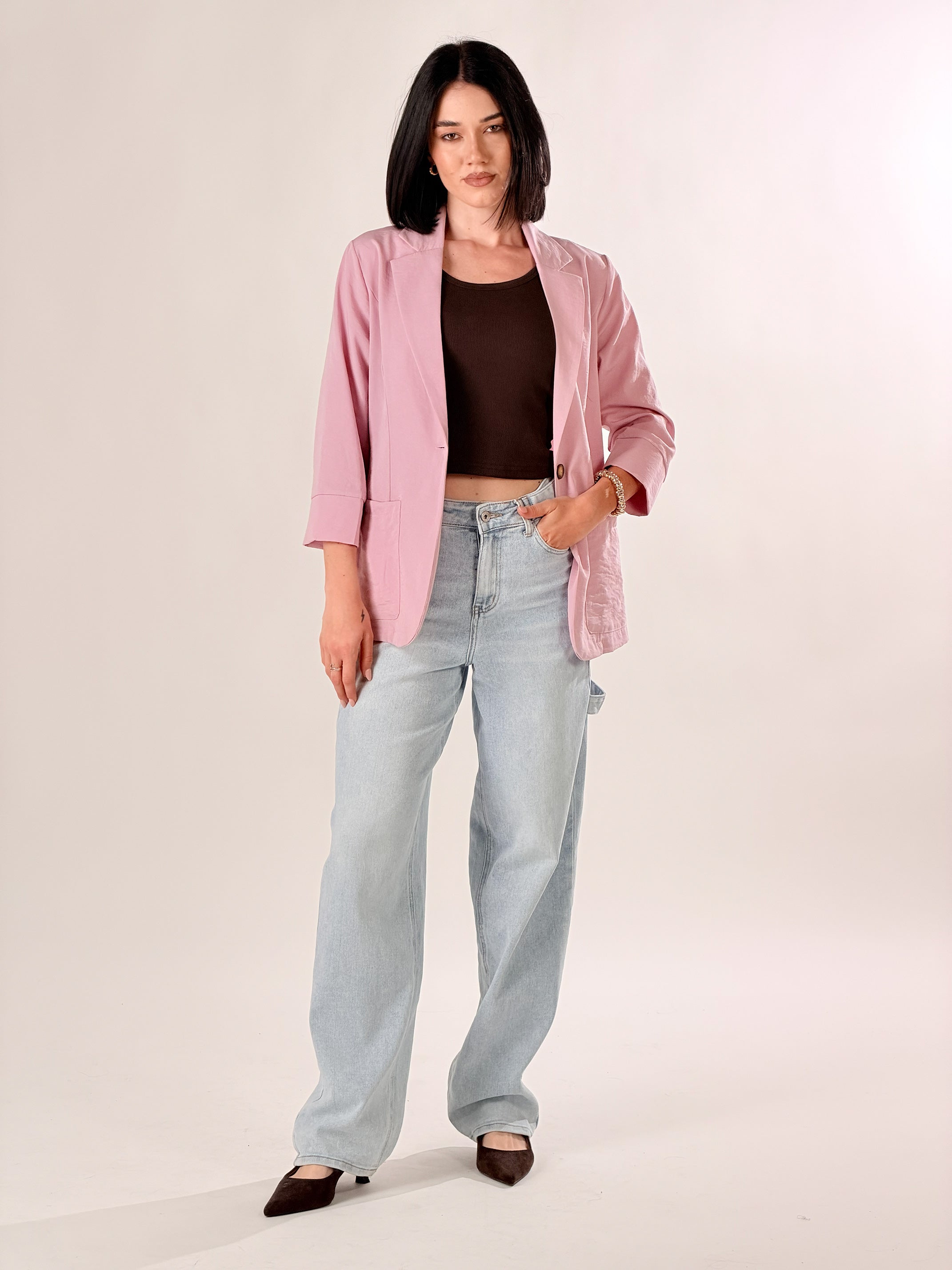 Blazer mono petto |Colore:Rosa