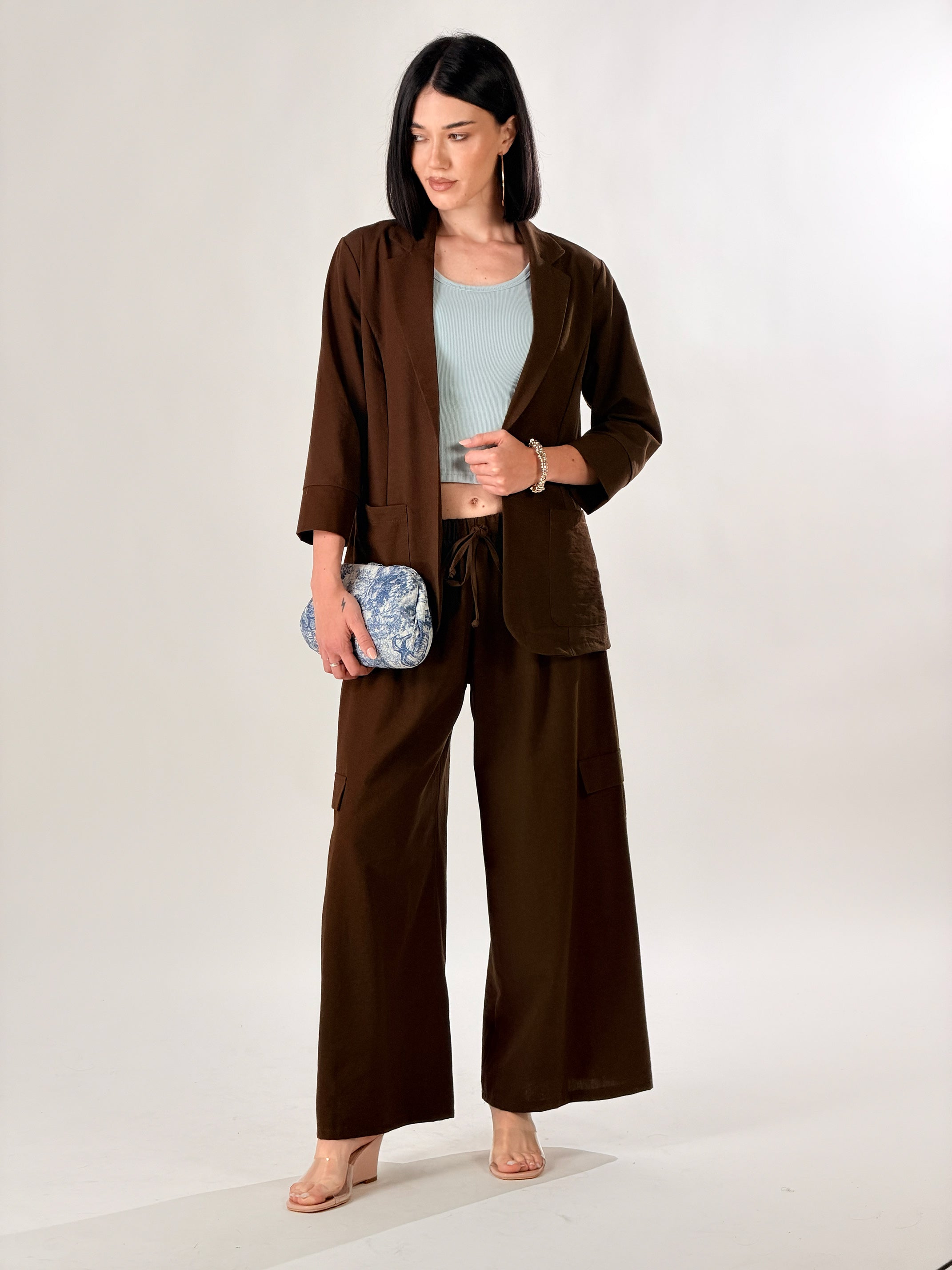 Blazer mono petto |Colore:Marrone