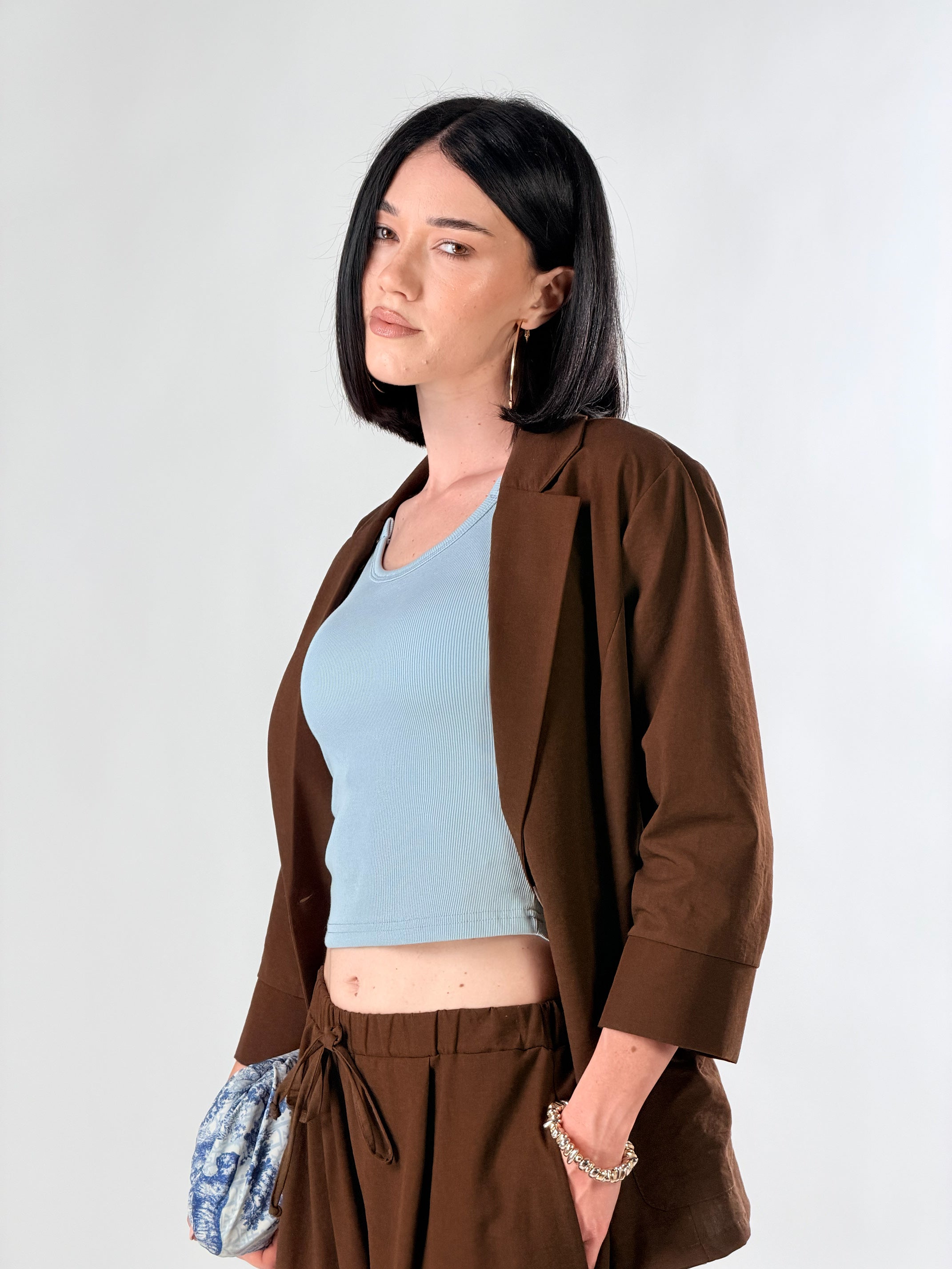 Blazer mono petto |Colore:Marrone