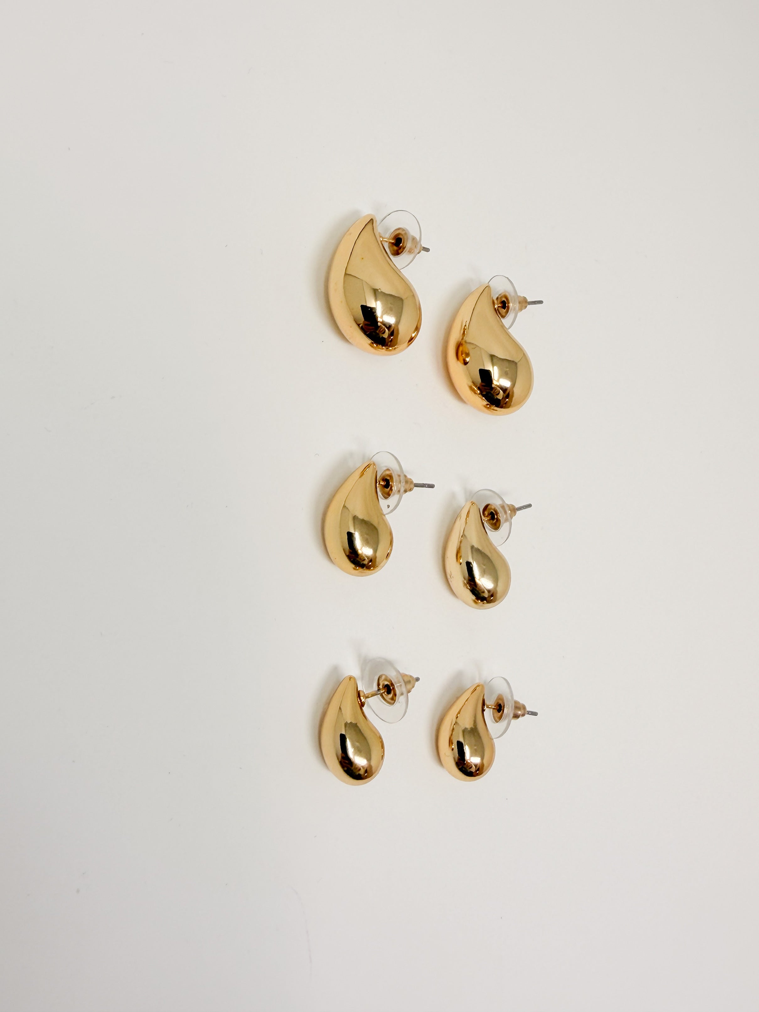 Tris orecchini goccia |Colore:Oro