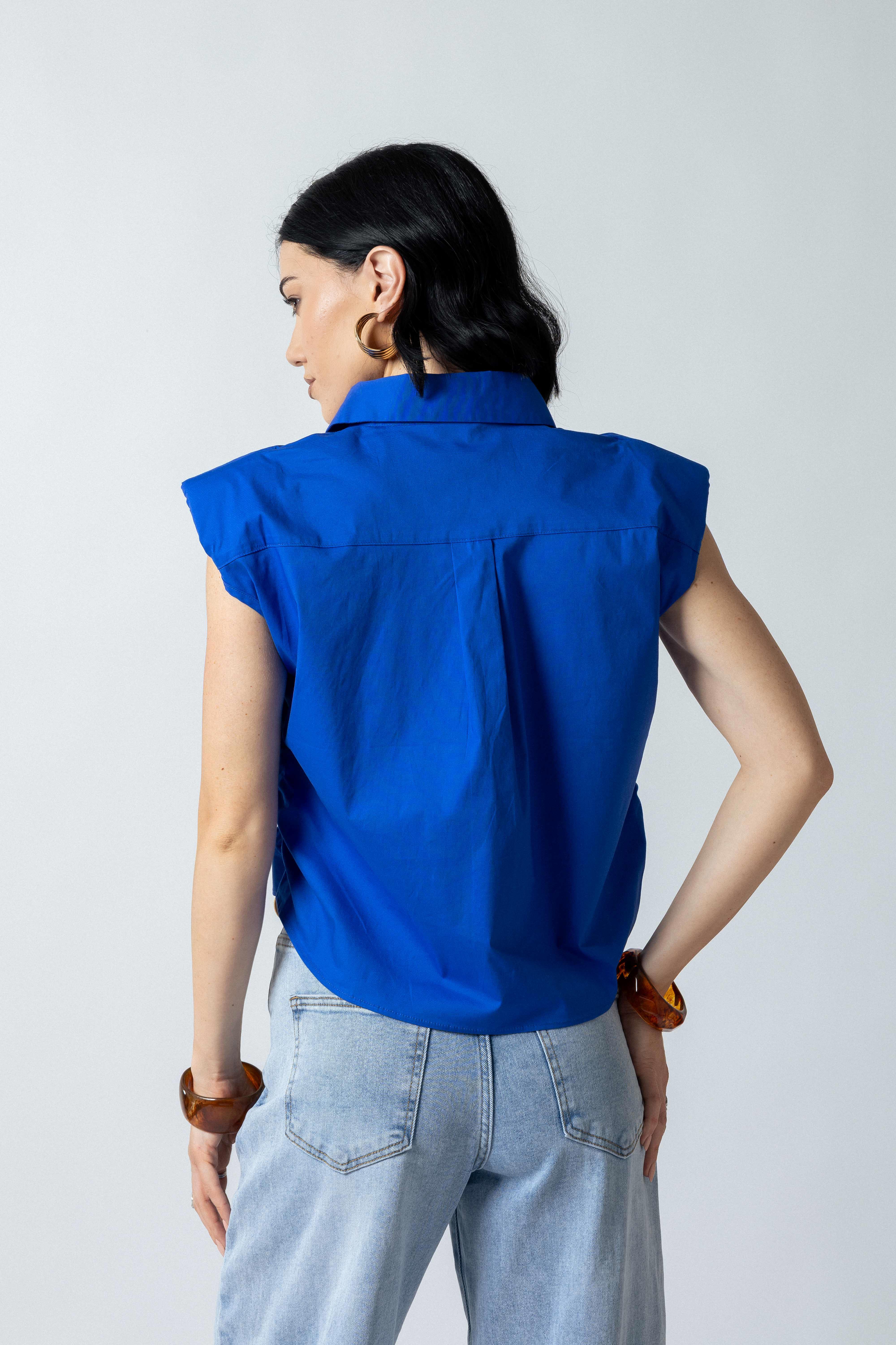 Camicia con spalline|Colore:Blu royal