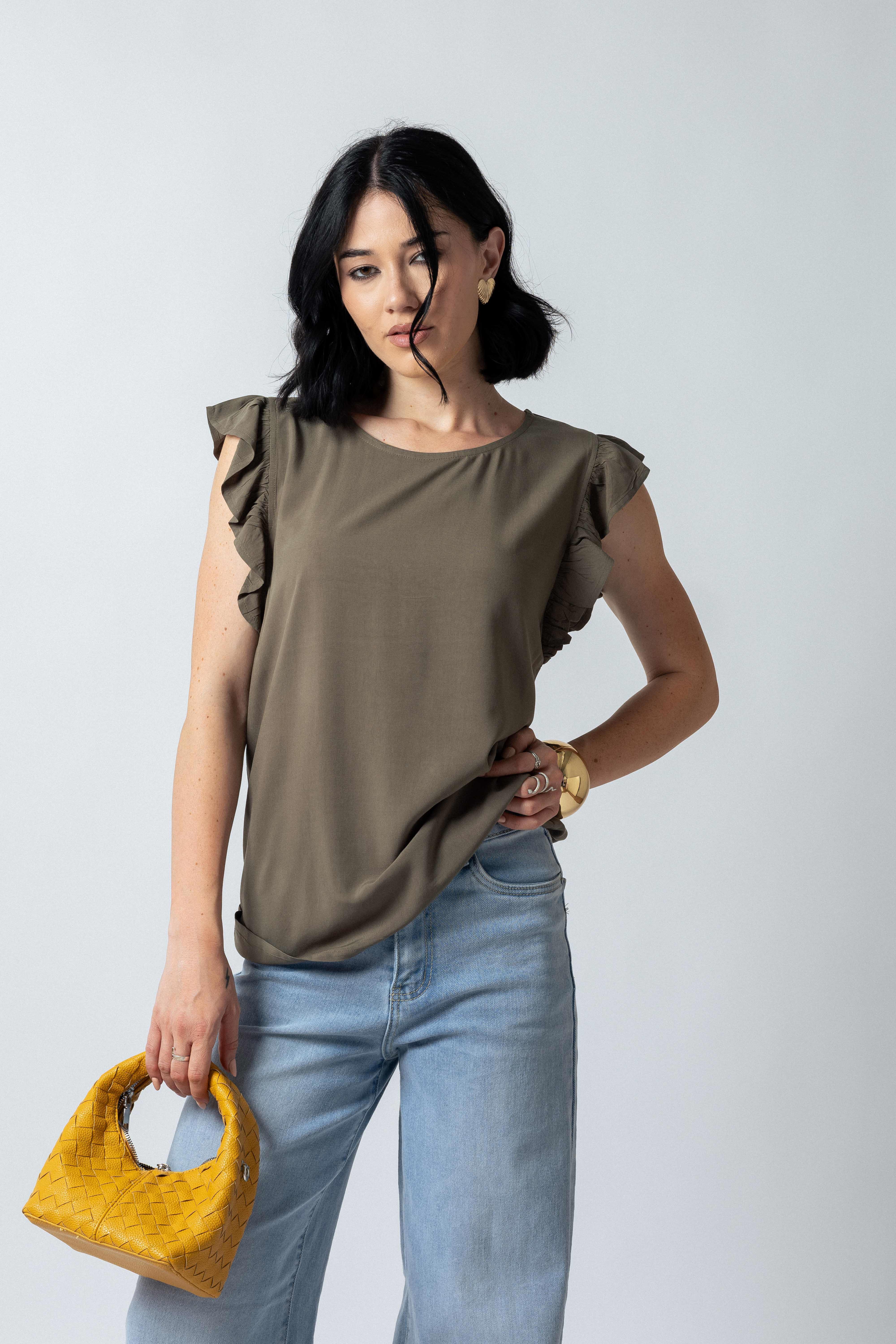Maglia giromanica |Colore:Salvia