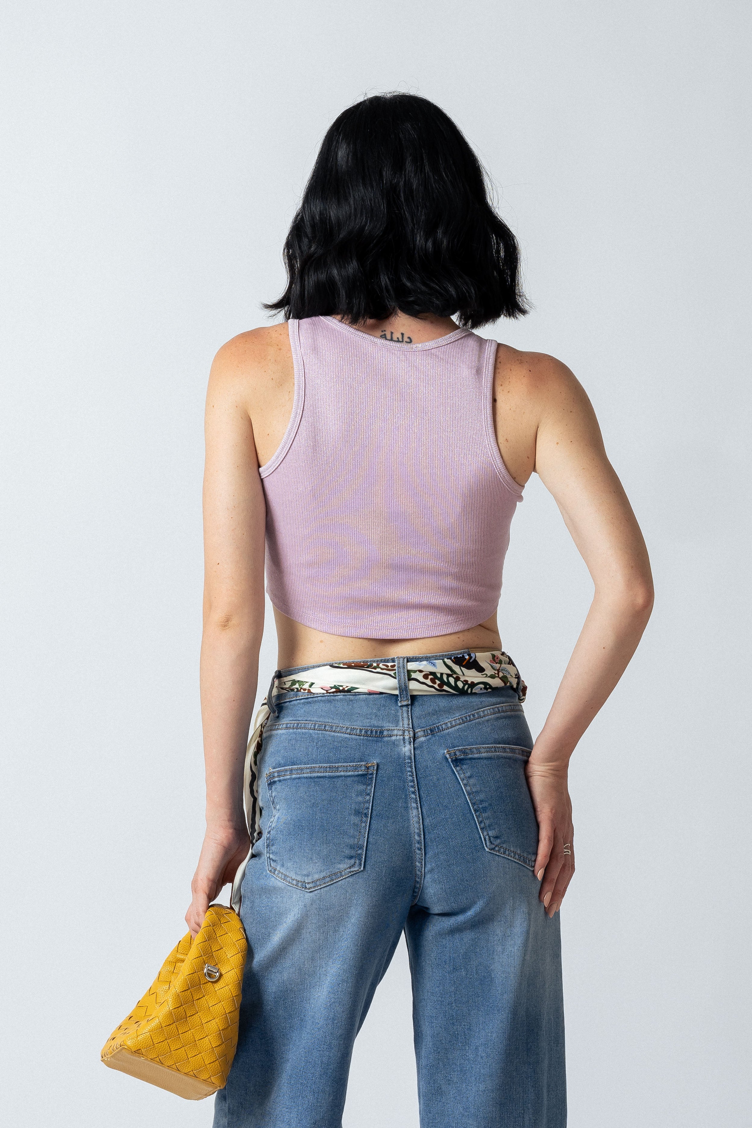Top con orlo curvato|Colore:Rosa bubble