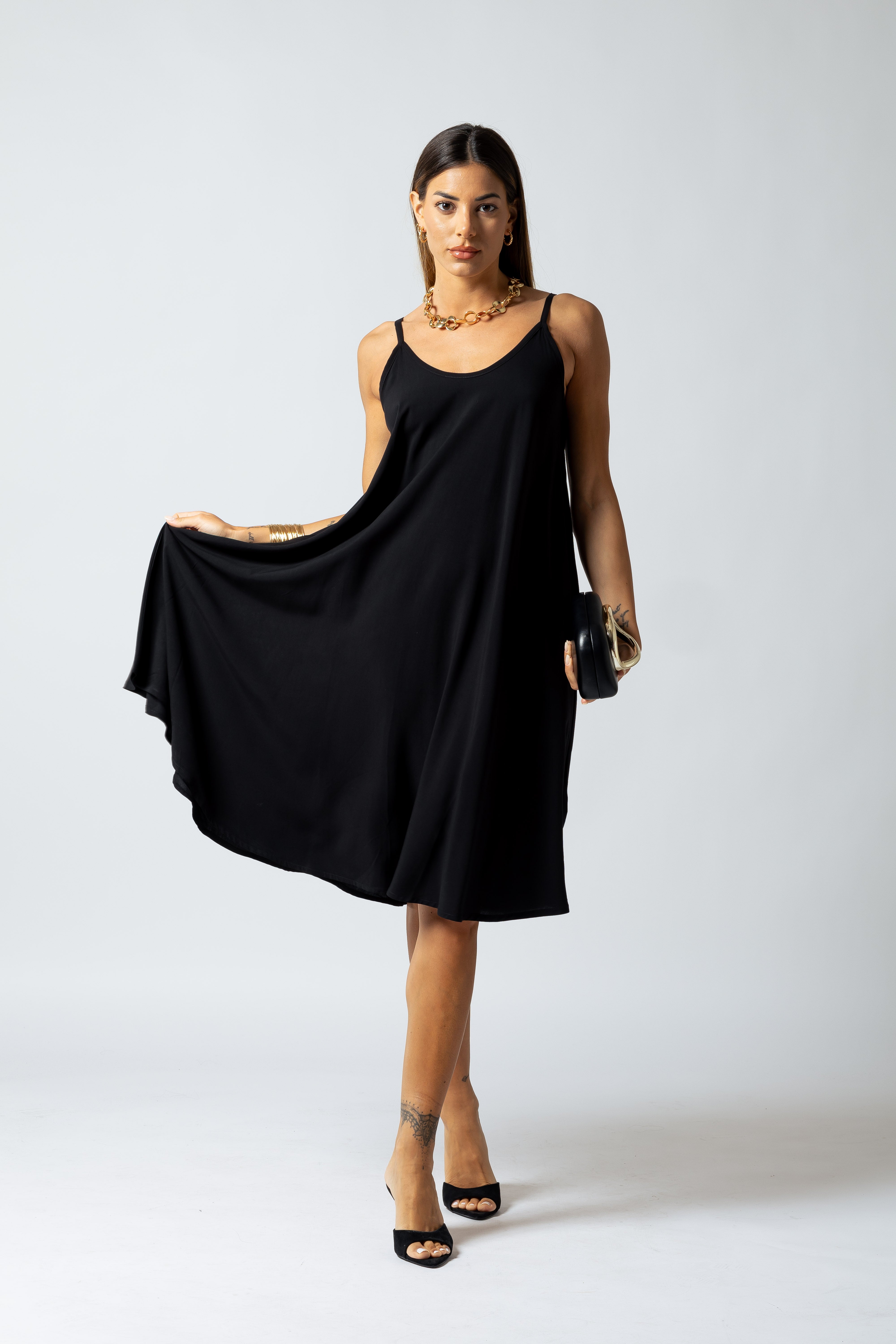 Vestito Salina Midi|Colore:Nero