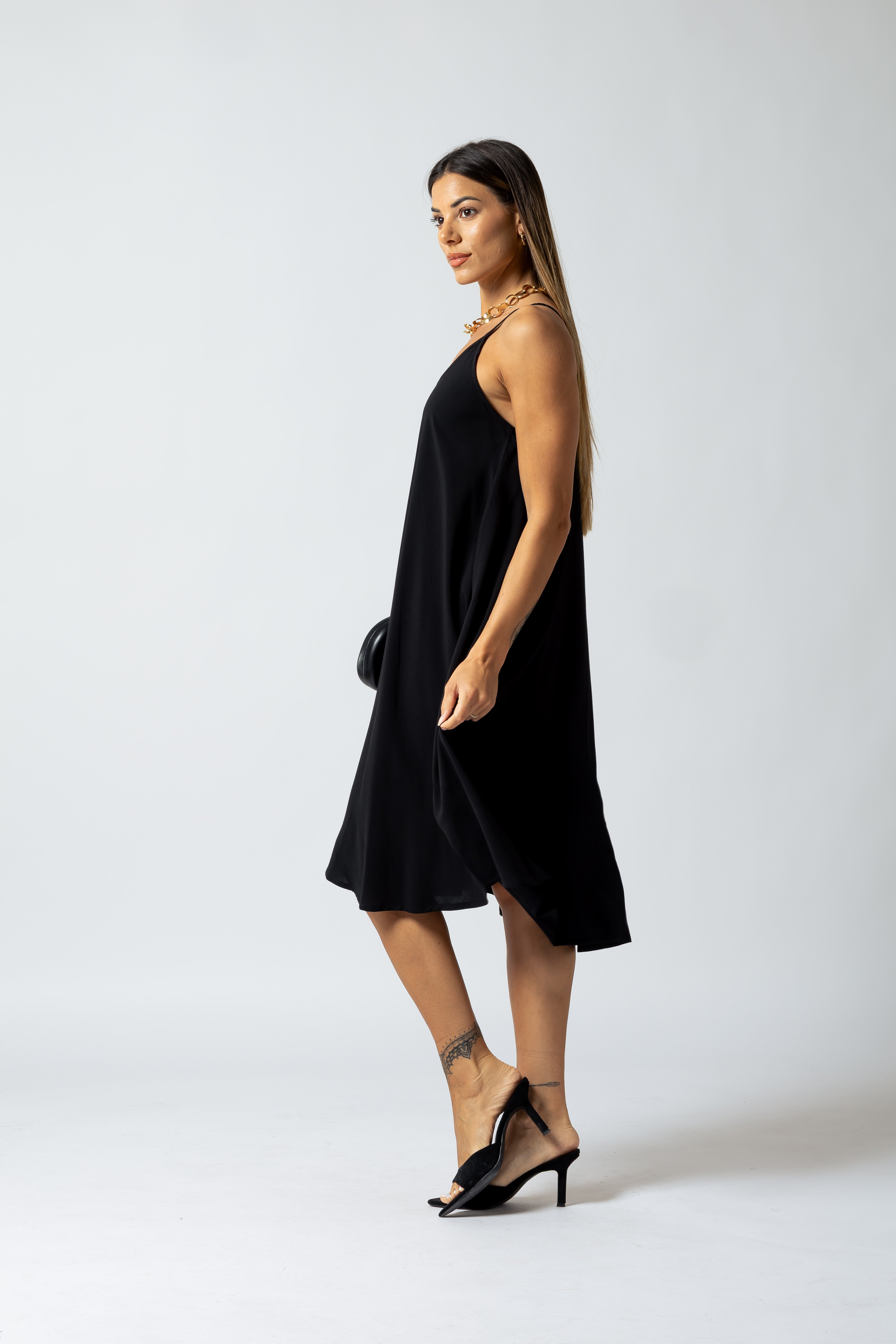 Vestito Salina Midi|Colore:Nero