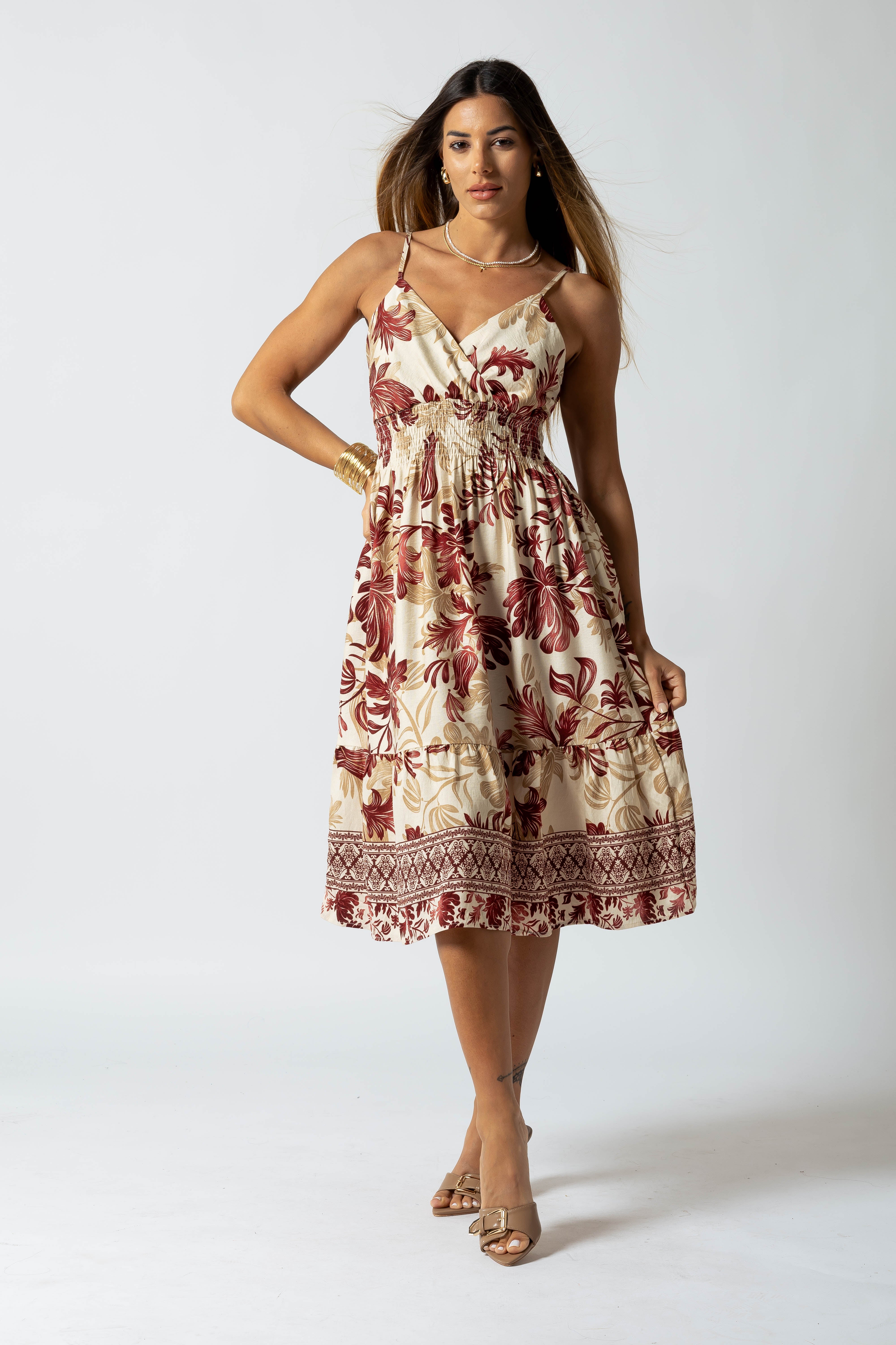 Abisto scllo a V incrociato|Colore:Bordeaux