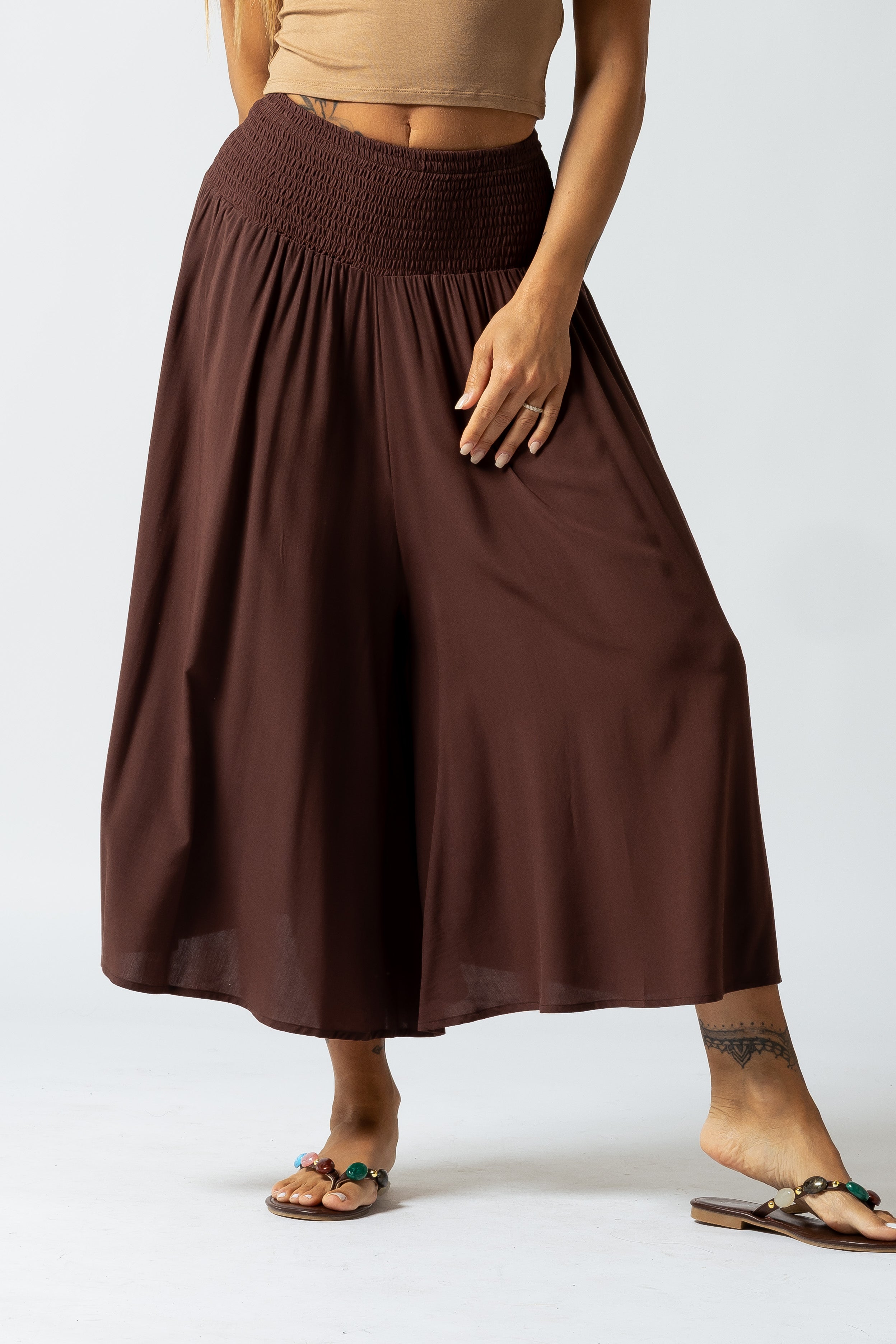 Pantalone Harem midi|Colore:Tabacco