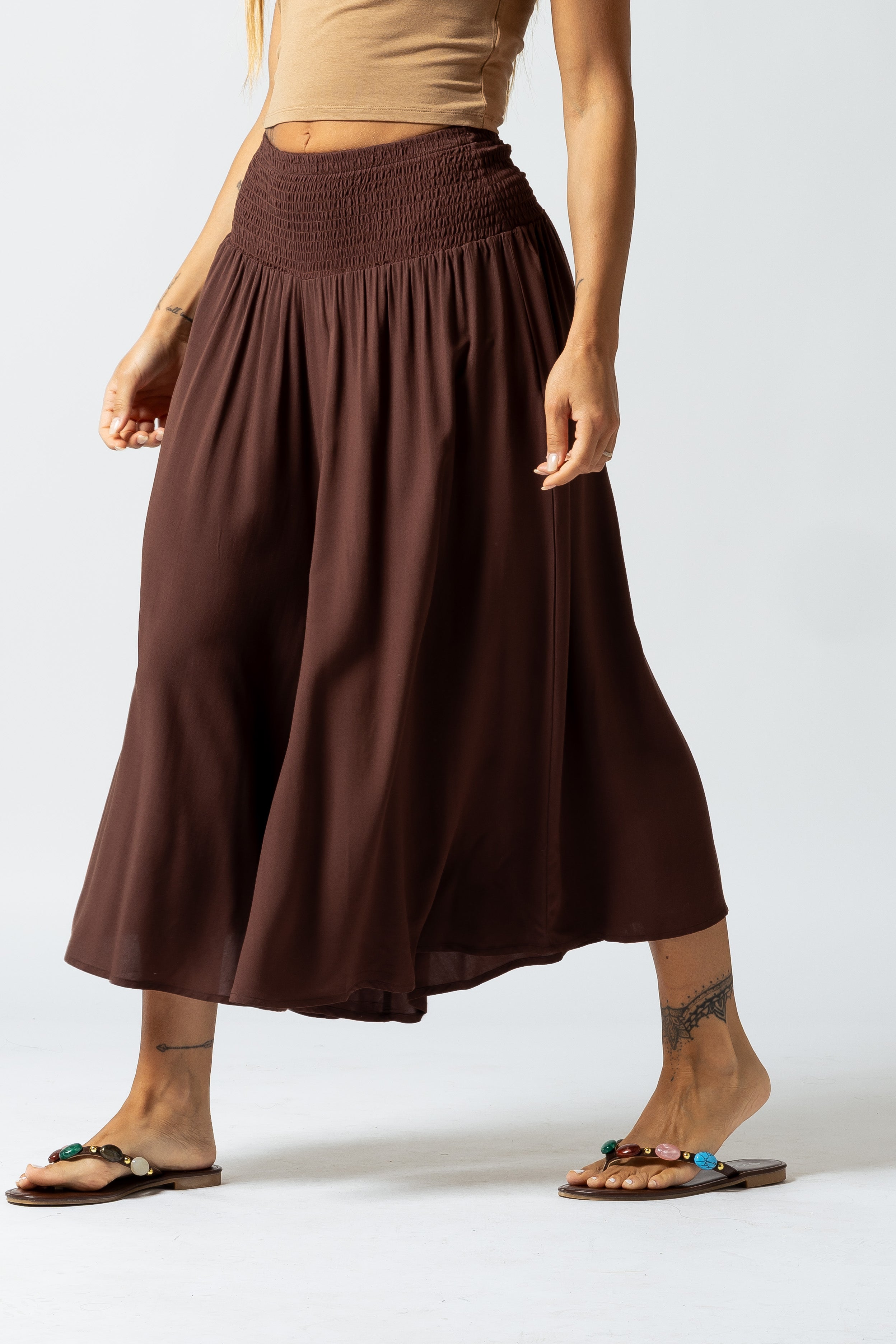 Pantalone Harem midi|Colore:Tabacco
