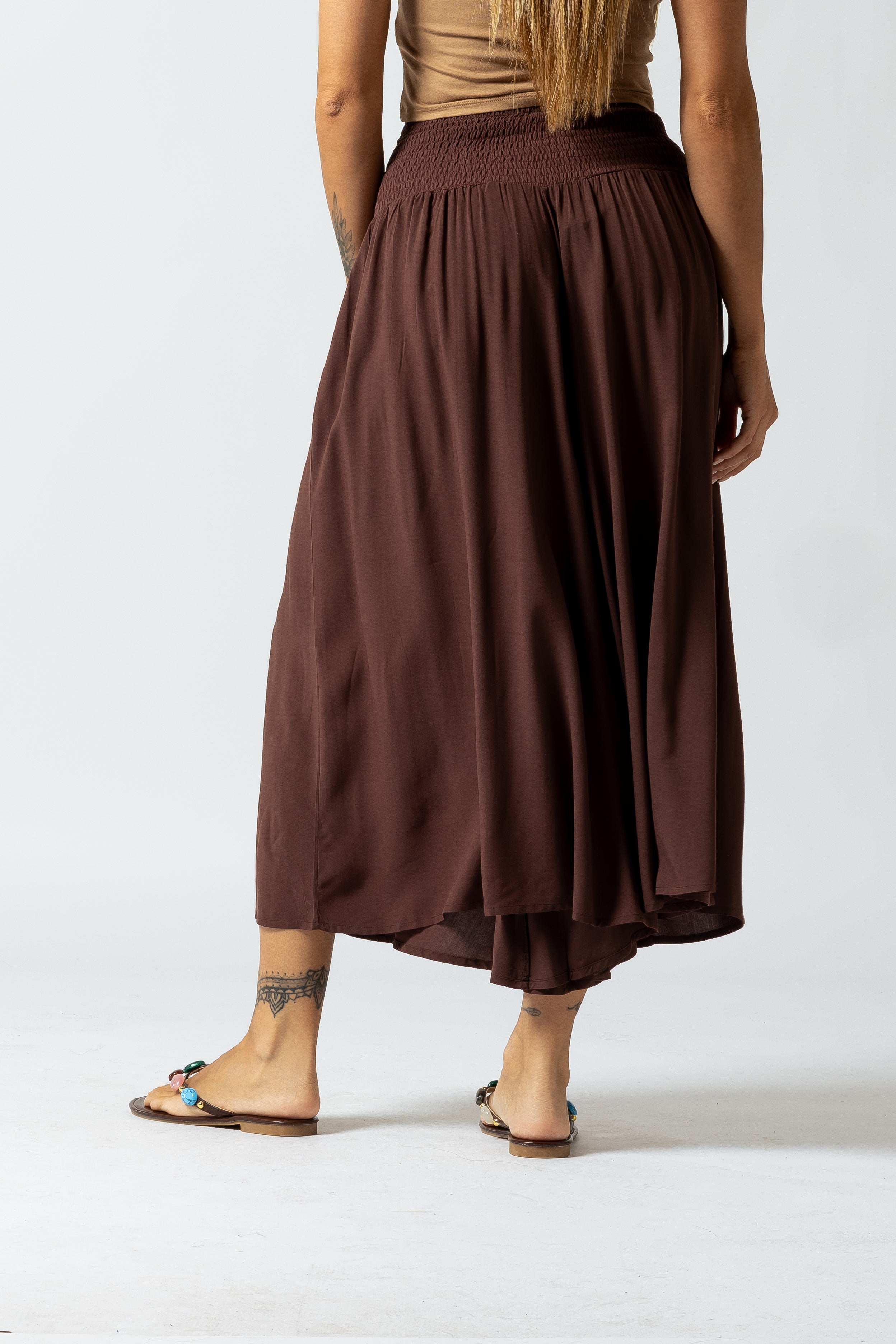 Pantalone Harem midi|Colore:Tabacco