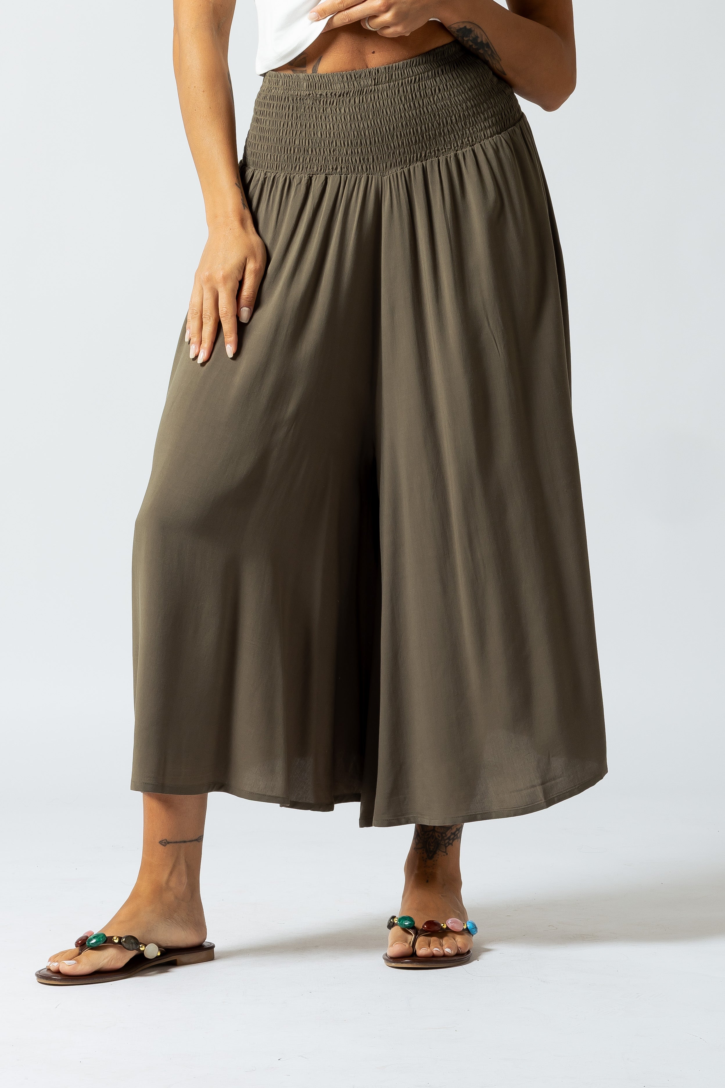 Pantalone Harem midi|Colore:Salvia