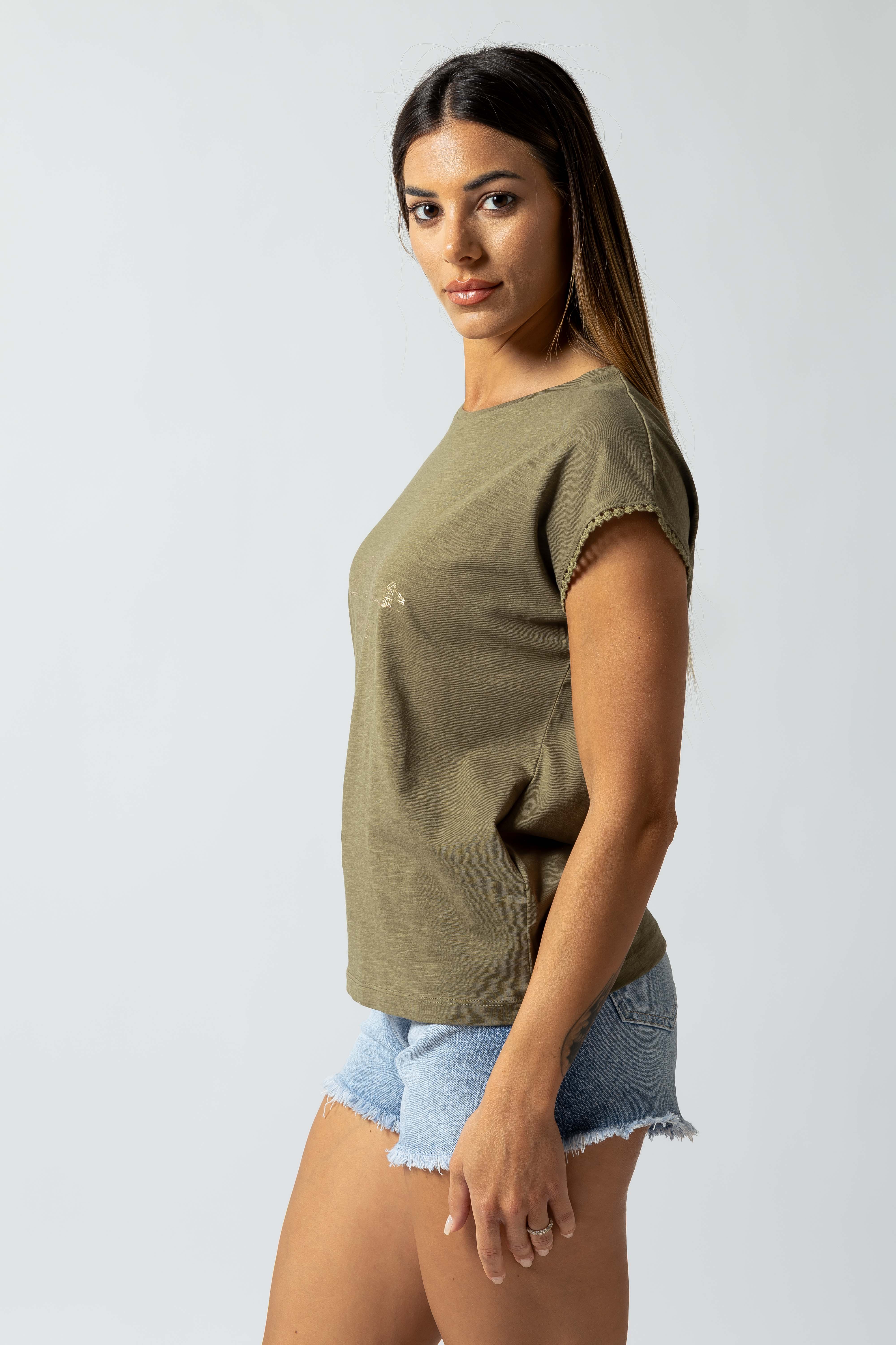 T-Shirt Skiline New York|Colore:Salvia
