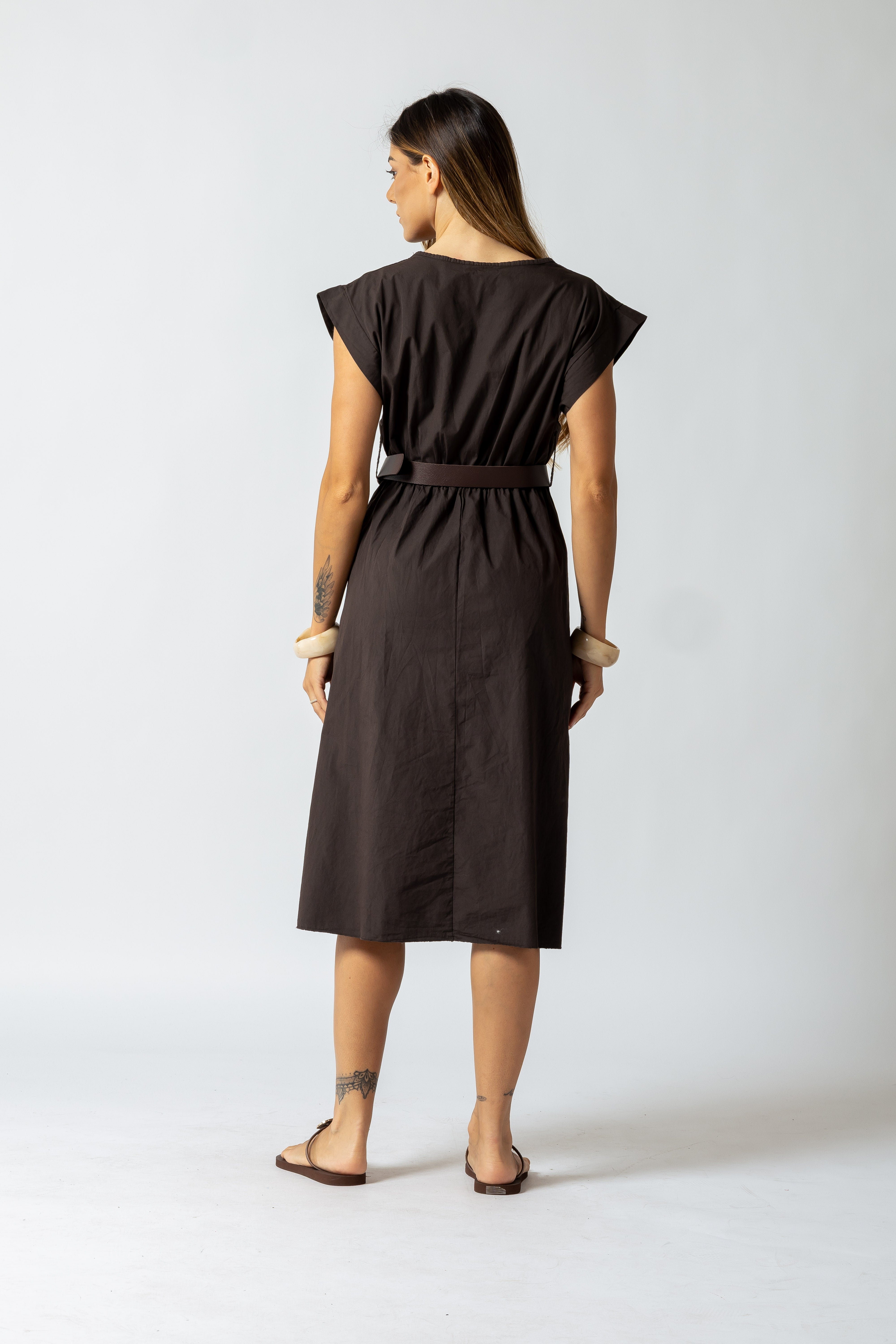 Abito midi Tiffany|Colore:Marrone