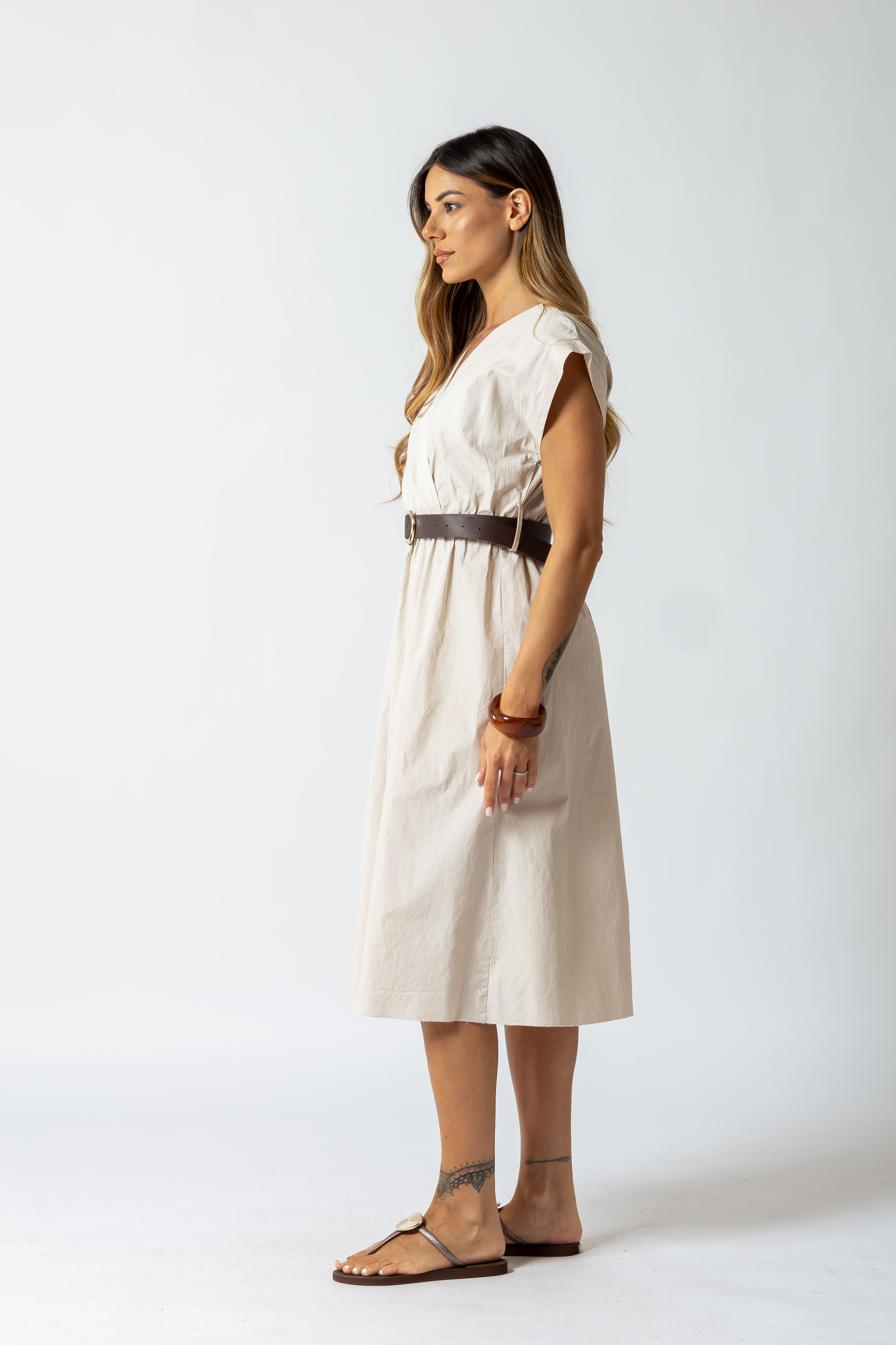 Abito midi Tiffany|Colore:Beige