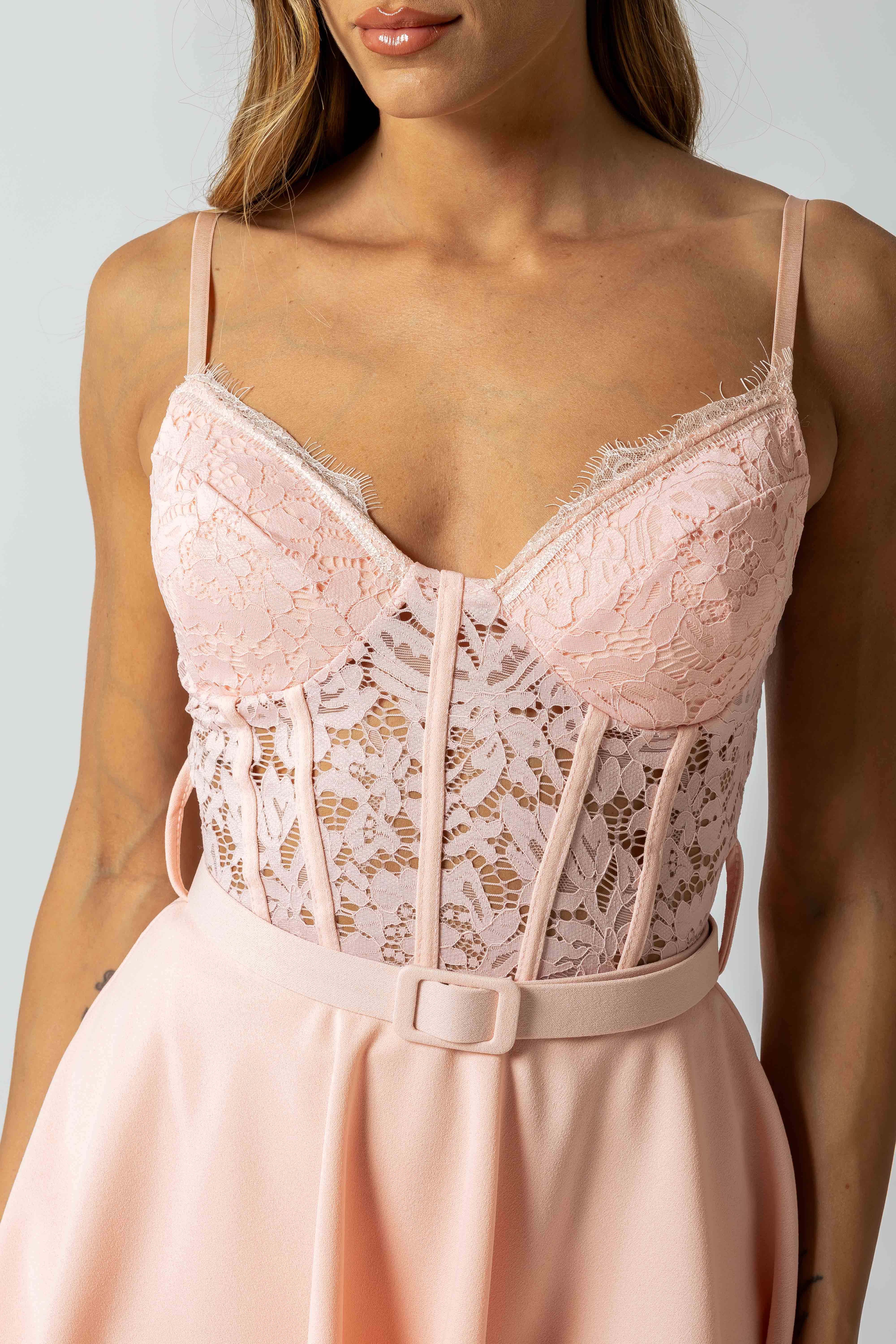 Tutina  stile lingerie|Colore:Rosa