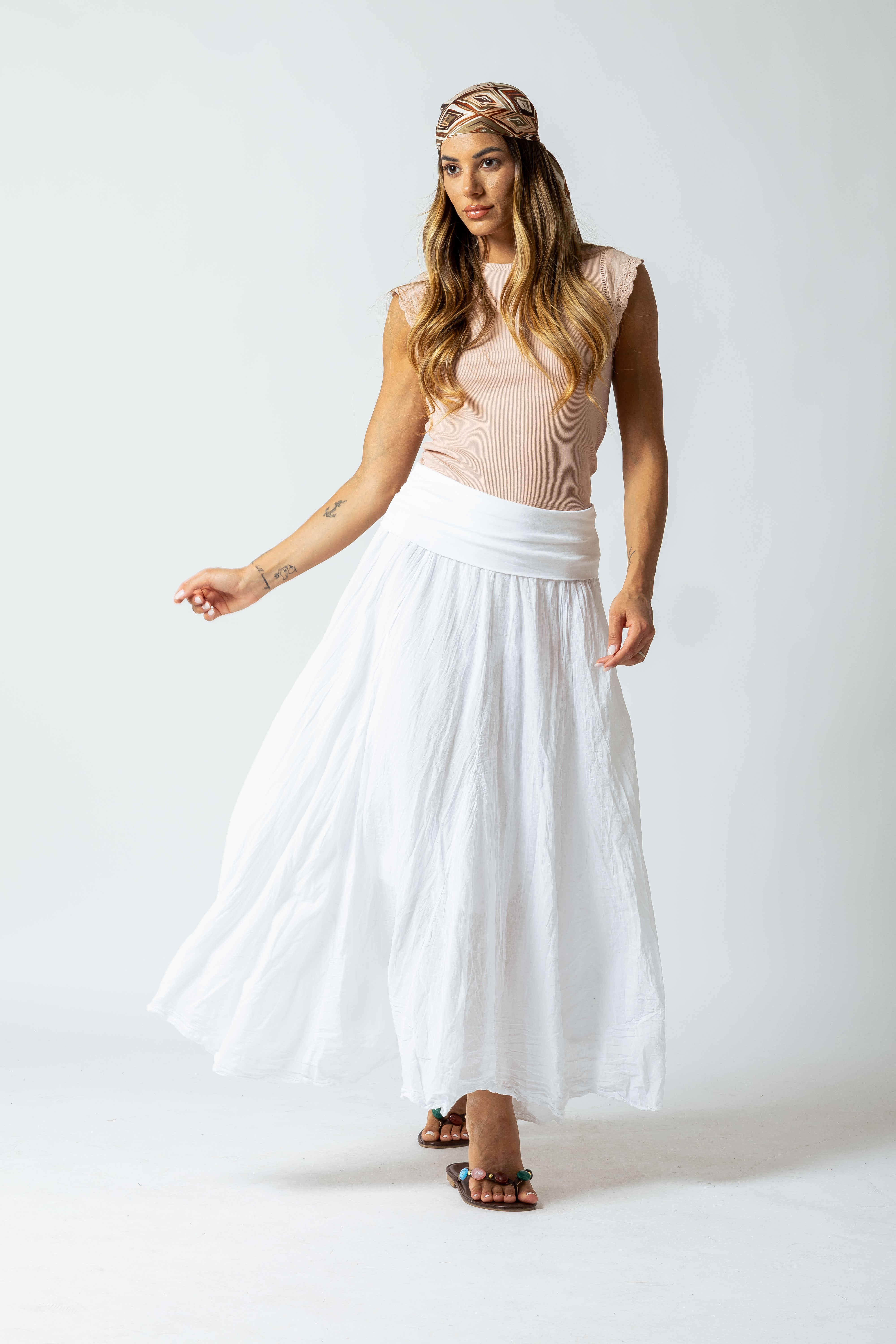 Gonna Gipsy|Colore:Bianco