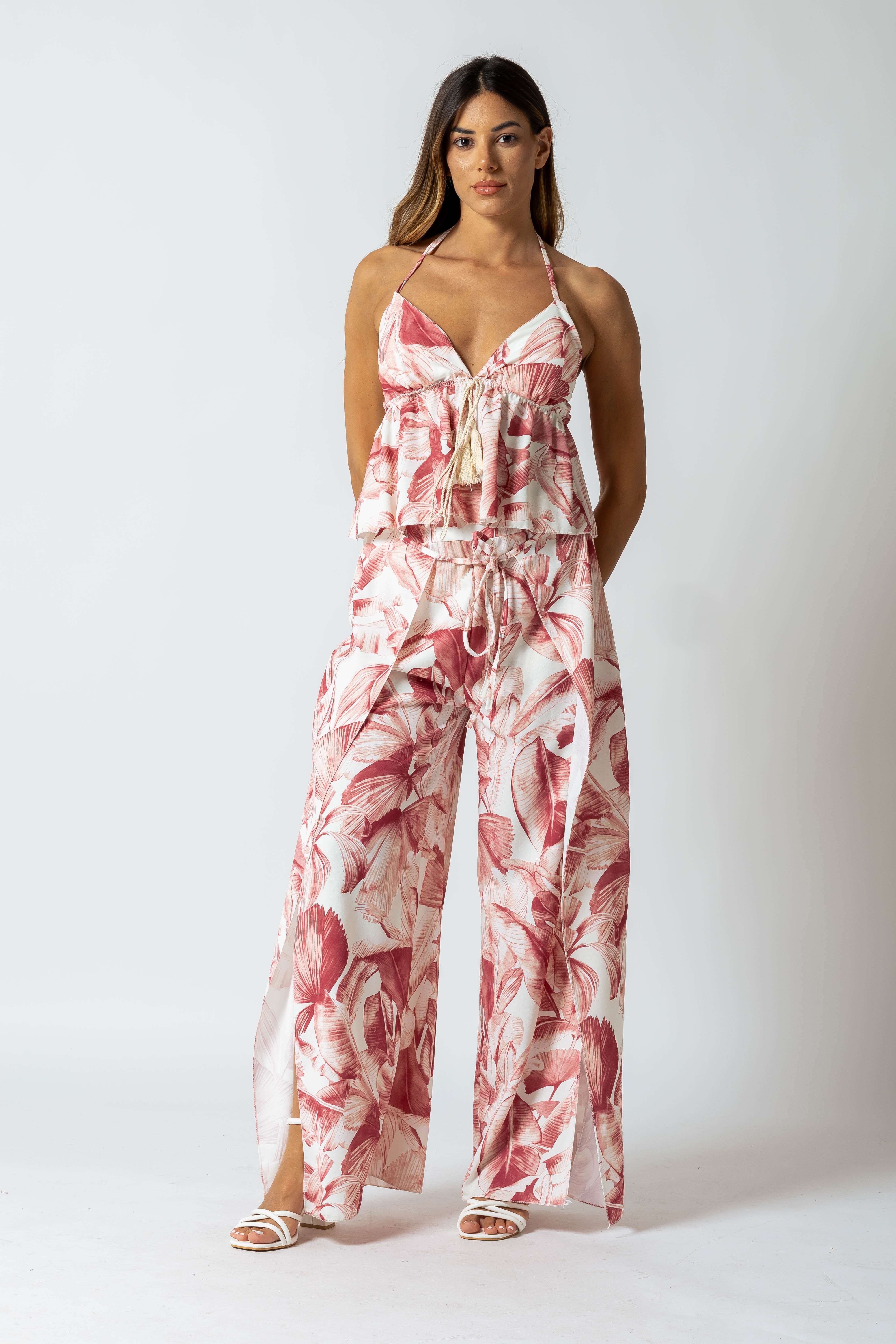 Pantalone pareo a portafoglio|Colore:Rosa
