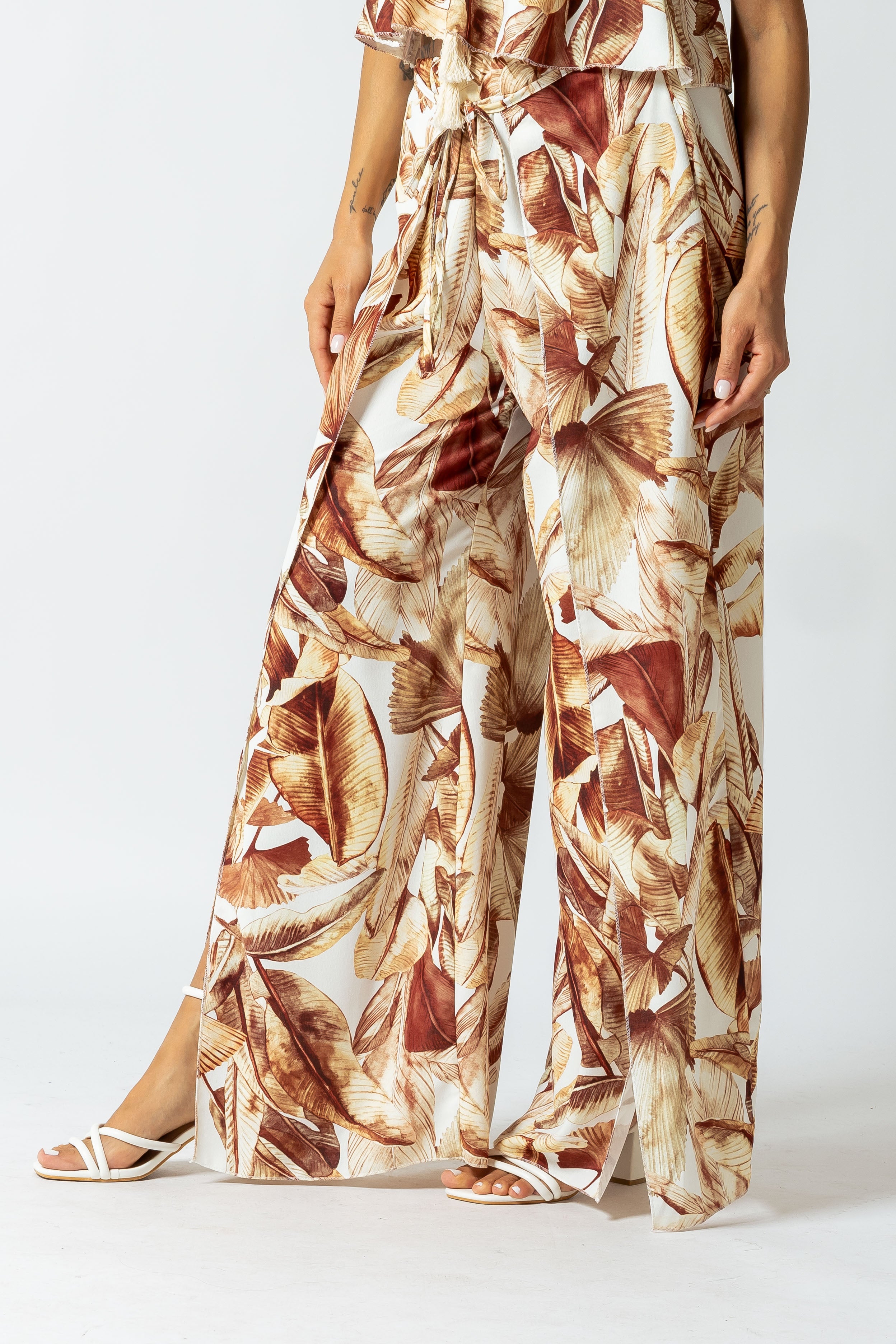 Pantalone pareo a portafoglio|Colore:Marrone