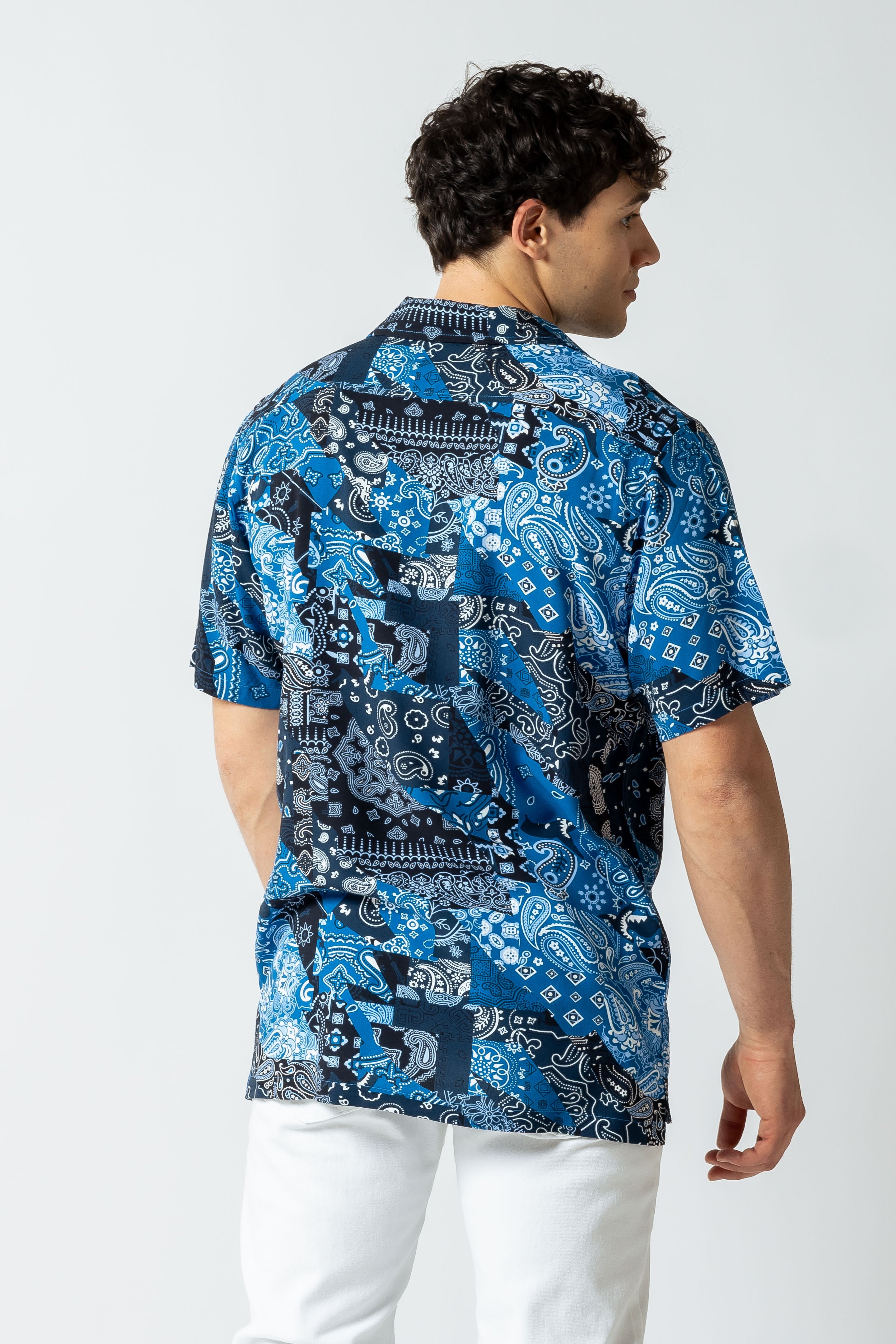 Camicia maniche corte Bnadage|Colore:Blu
