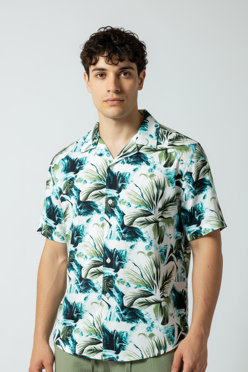 Camicia Tropical |Colore:Verde