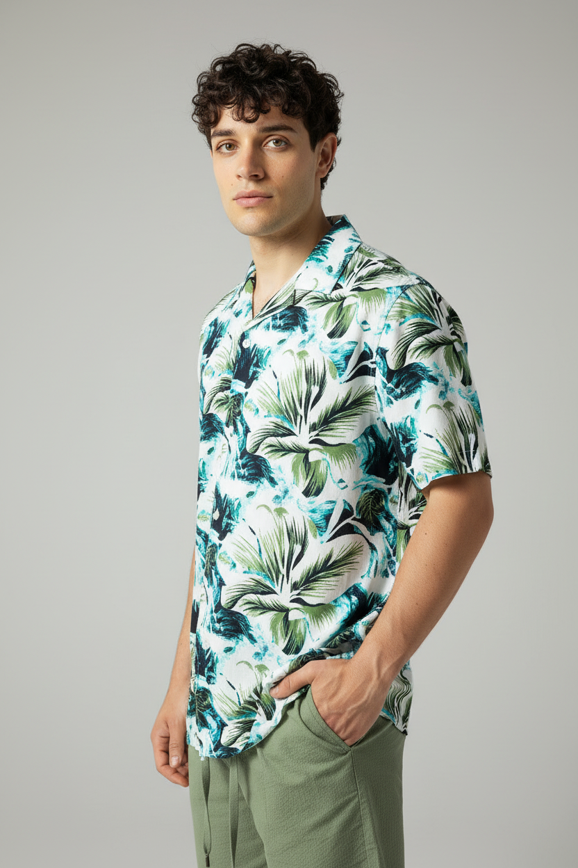 Camicia Tropical |Colore:Verde