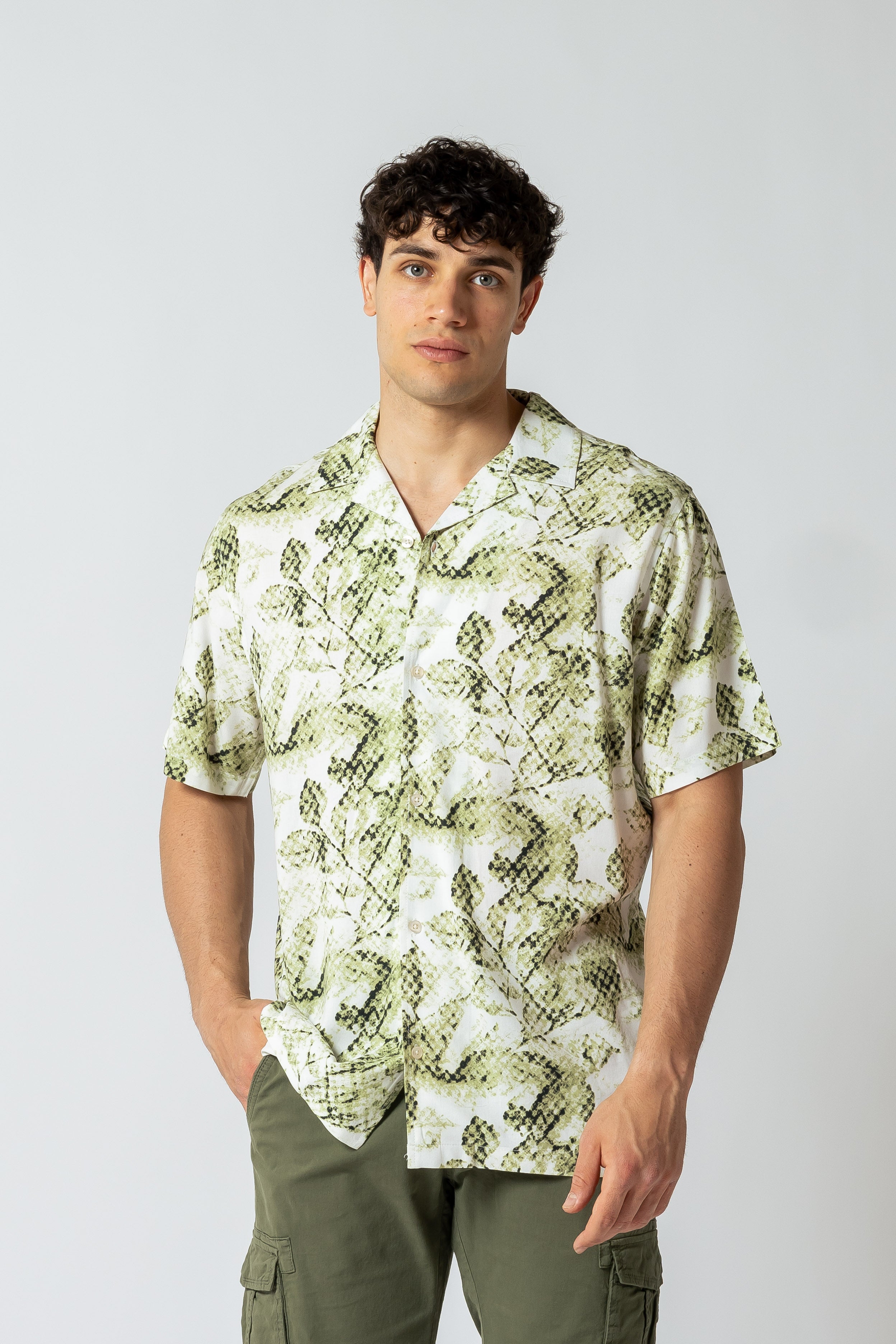 Camicia Cuba|Colore:Verde militare