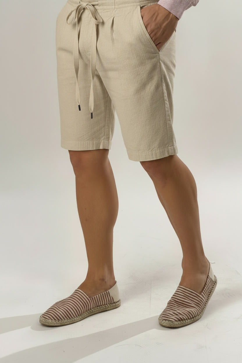 Bermuda  con fascia elastica in vita |Colore:Beige