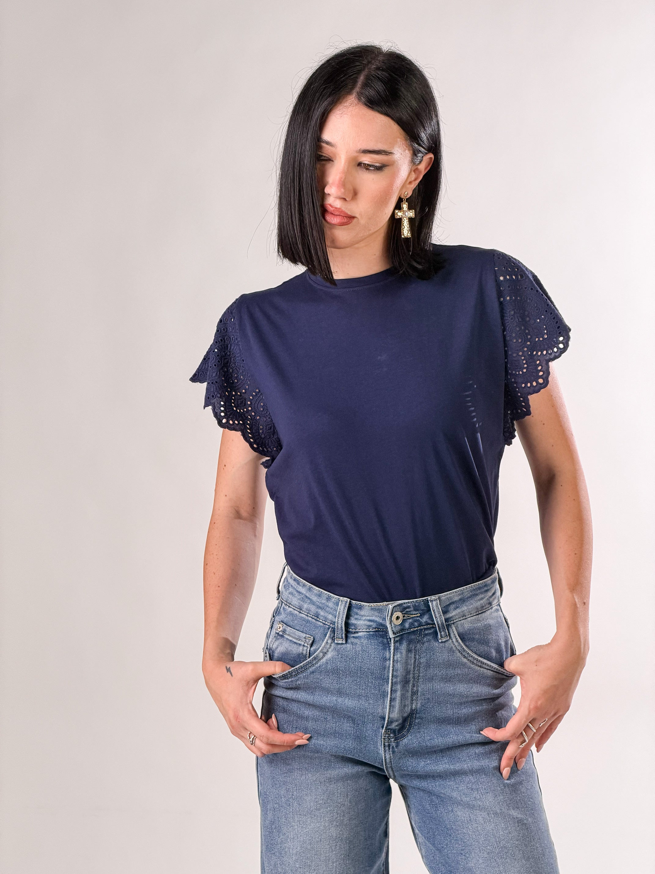 T-Shirt Portovenere|Colore:Blu navy