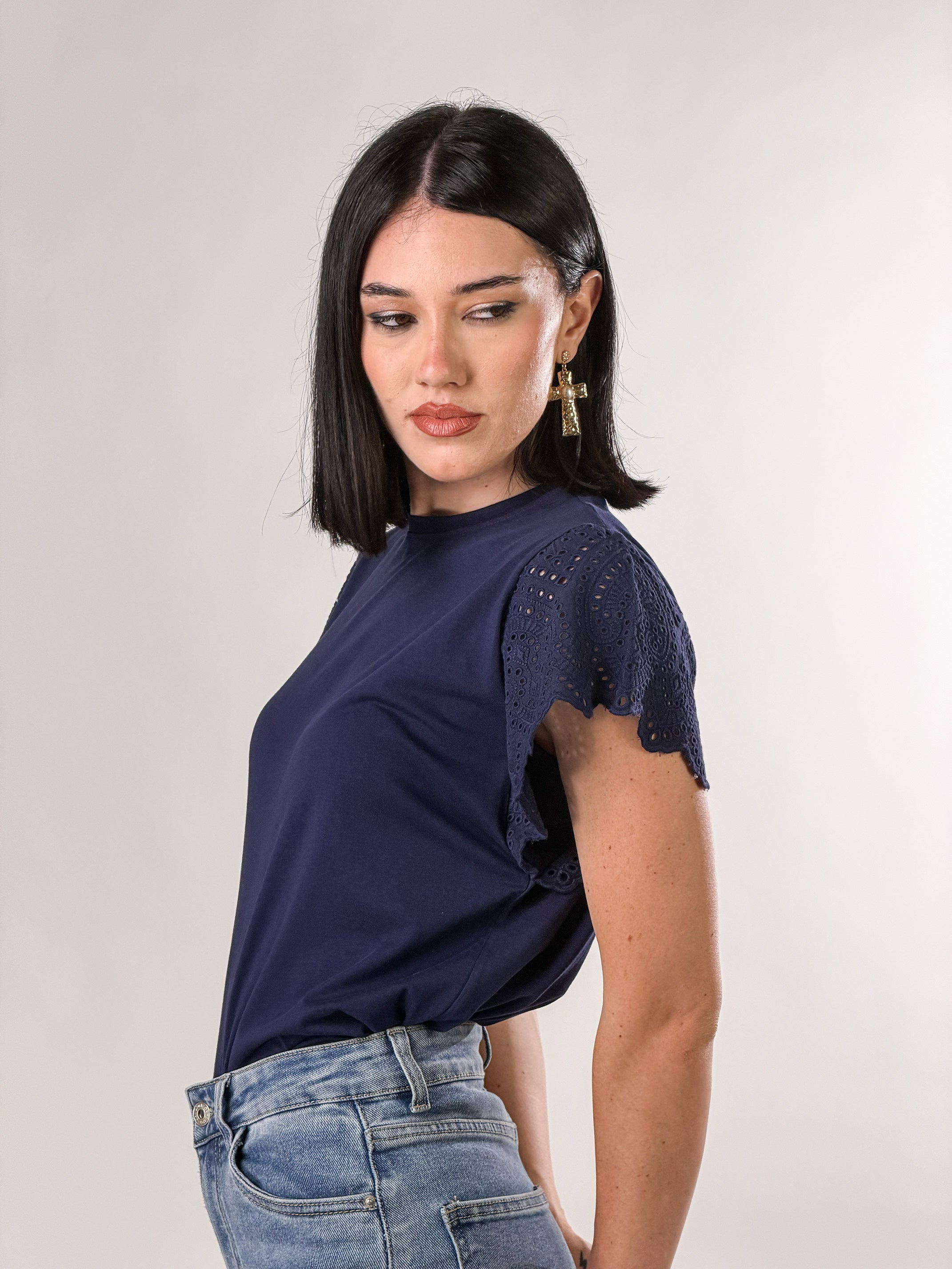 T-Shirt Portovenere|Colore:Blu navy