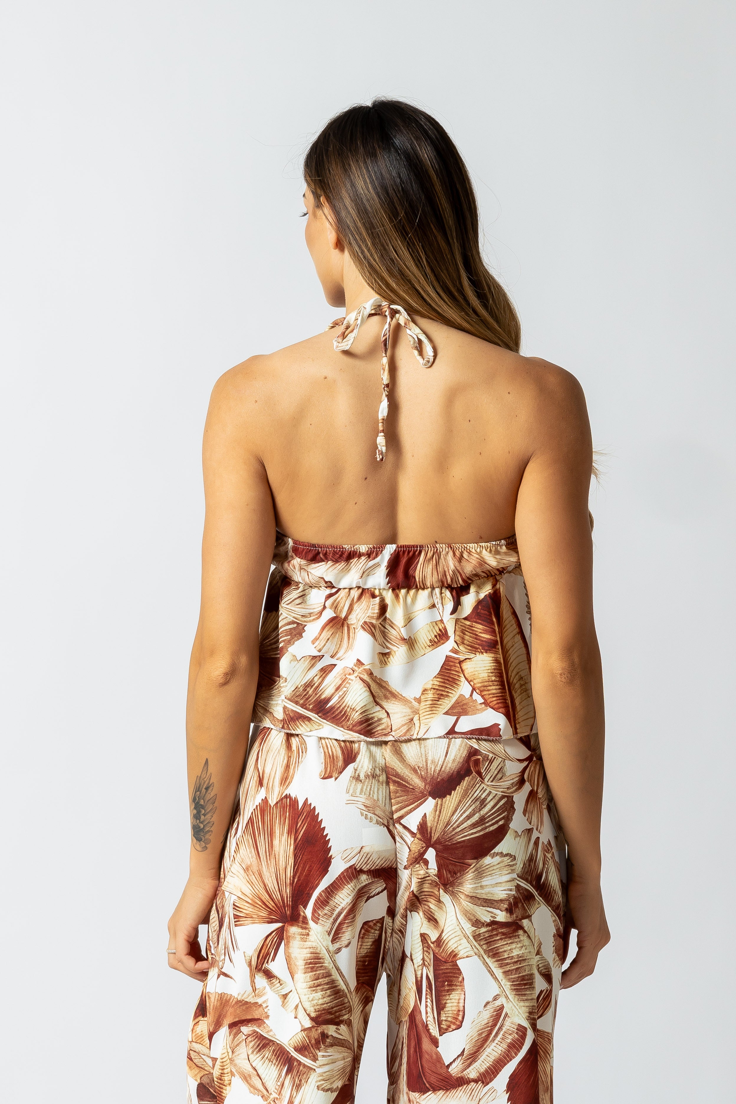 Top Tropical|Colore:Marrone