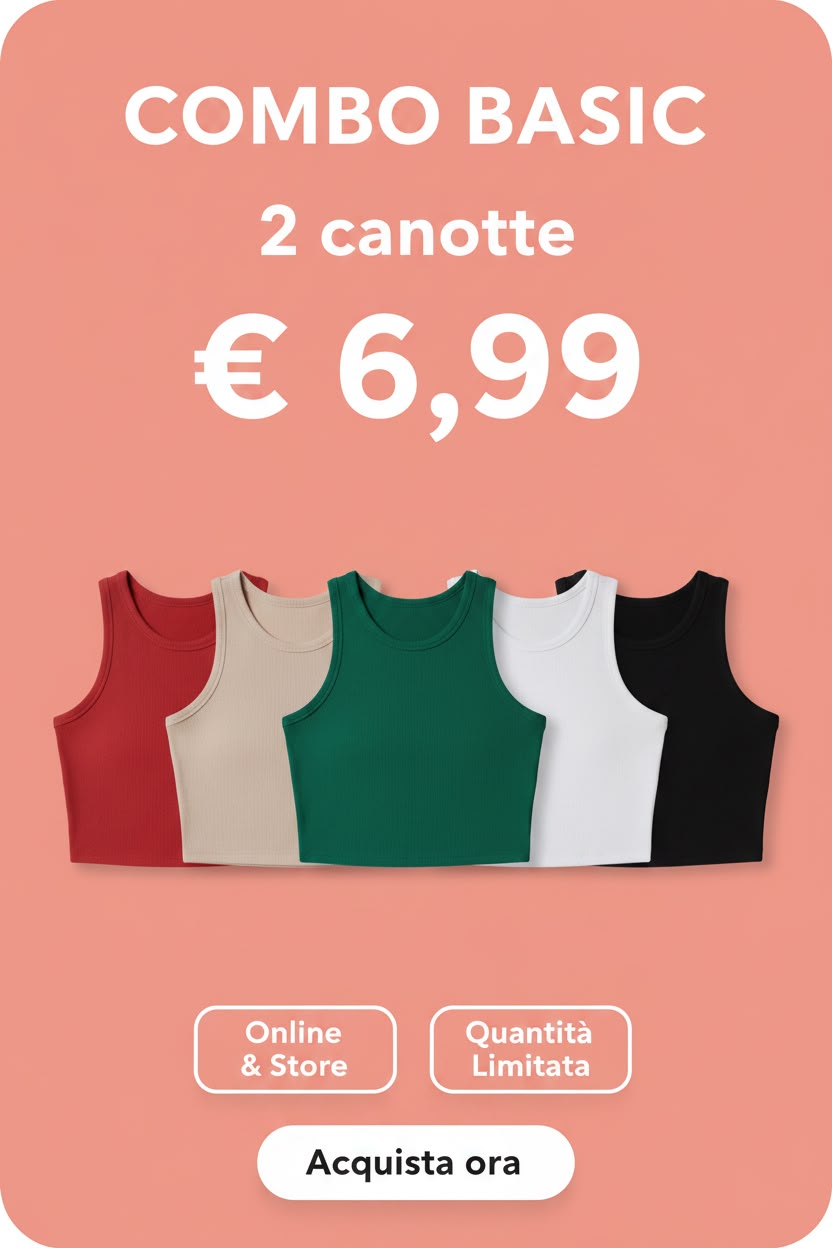 Canotta costina crop|Colore:Bianco latte