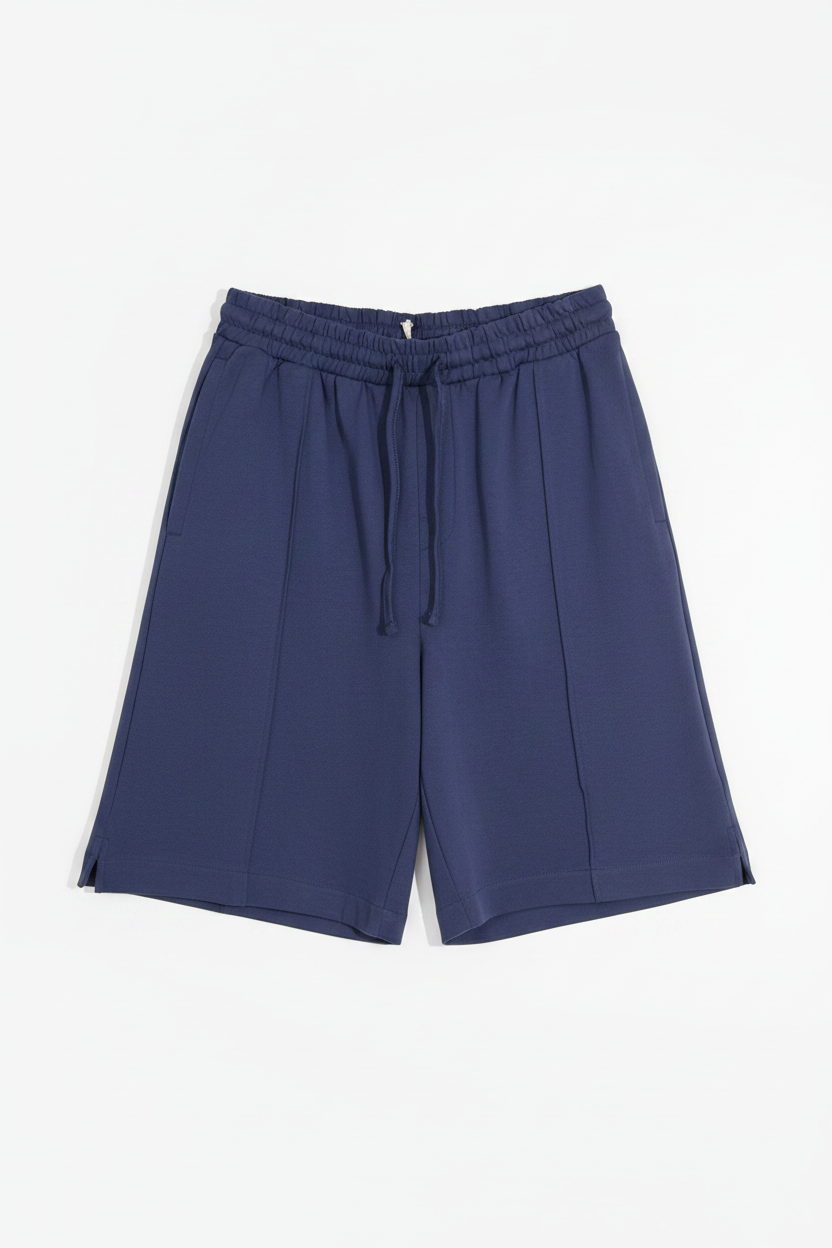 Bermuda con tasche a filo|Colore:Blu