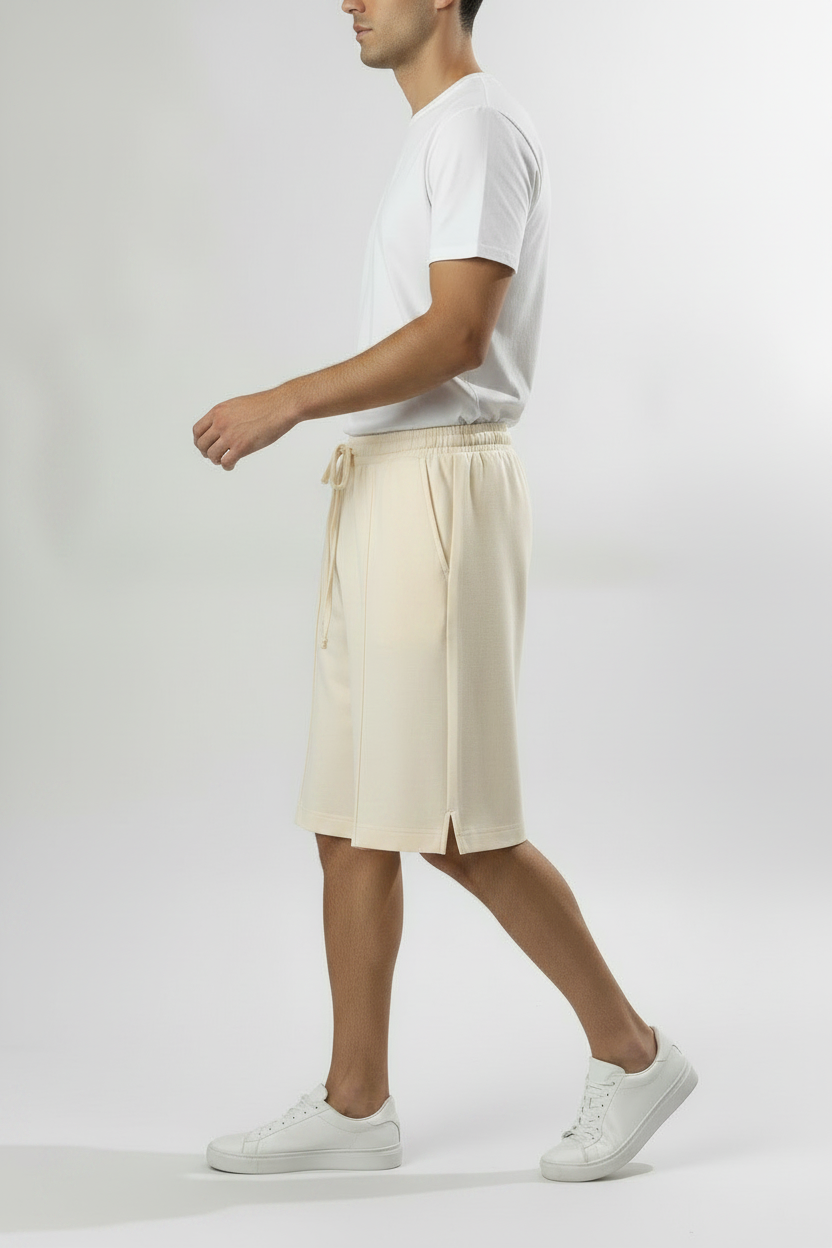 Bermuda con tasche a filo|Colore:Beige