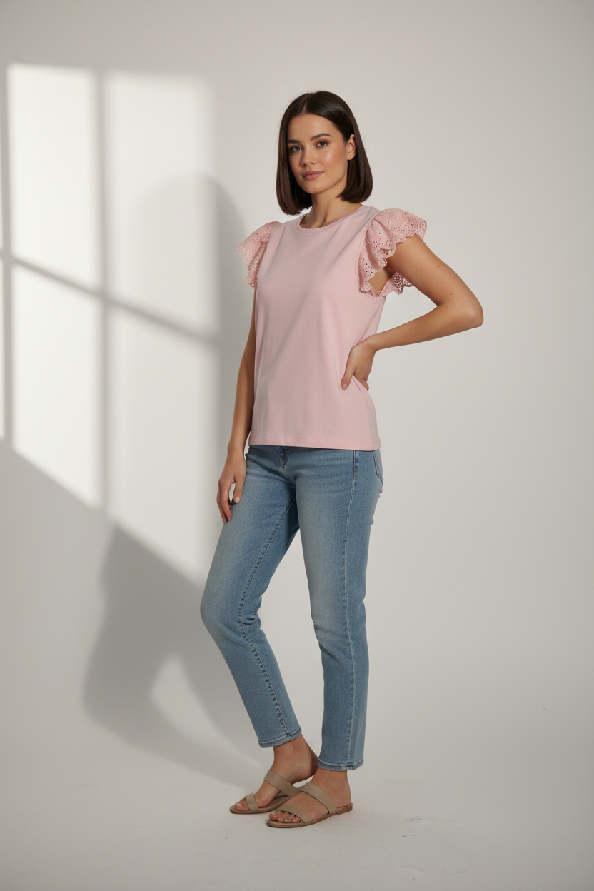 T-Shirt Costa azzurra|Colore:Rosa chiaro