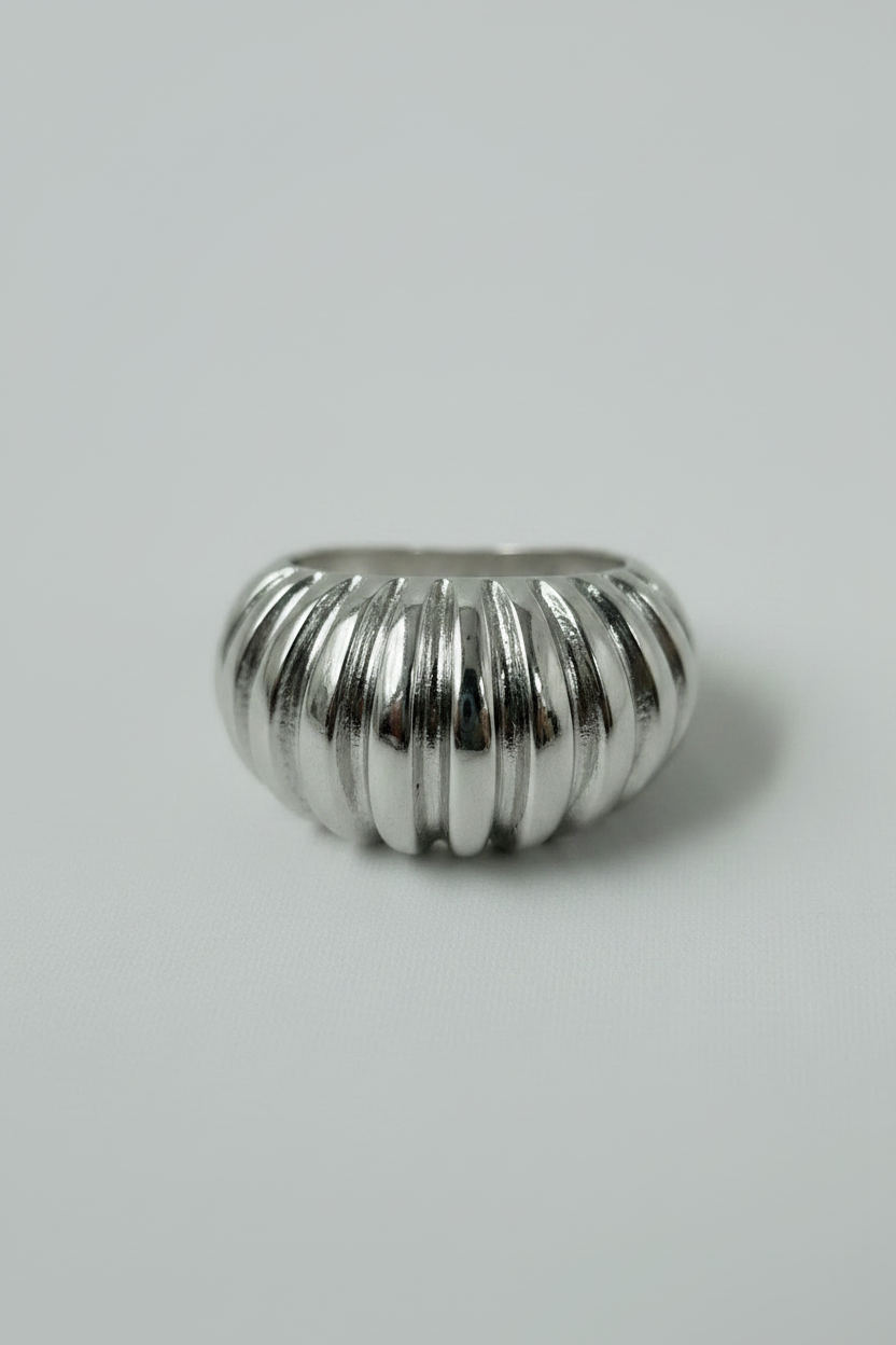 Anello croissant|Colore:Argento