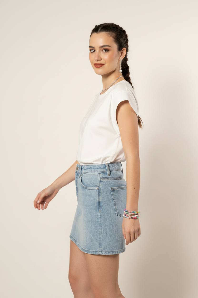 T- shirt manica ampia|Colore:Bianco latte