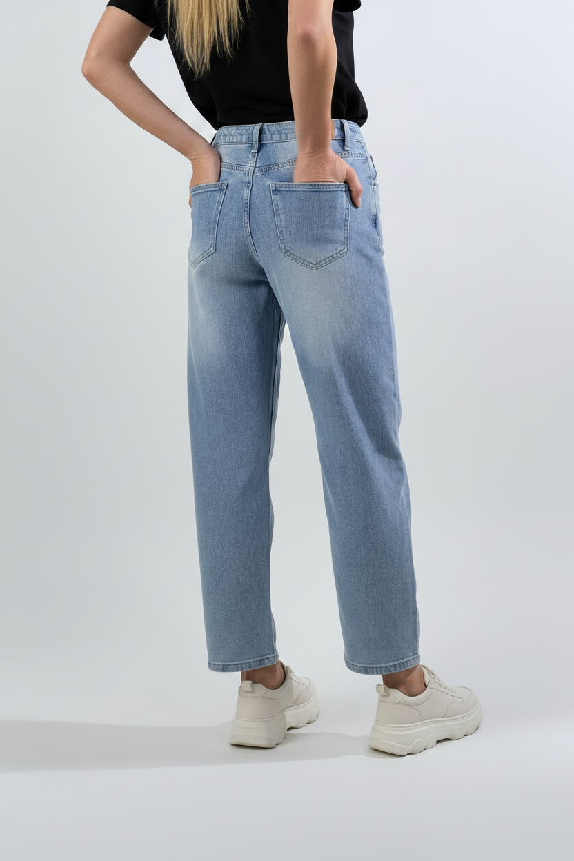 Jeans Mom fit|Colore:Blu medio