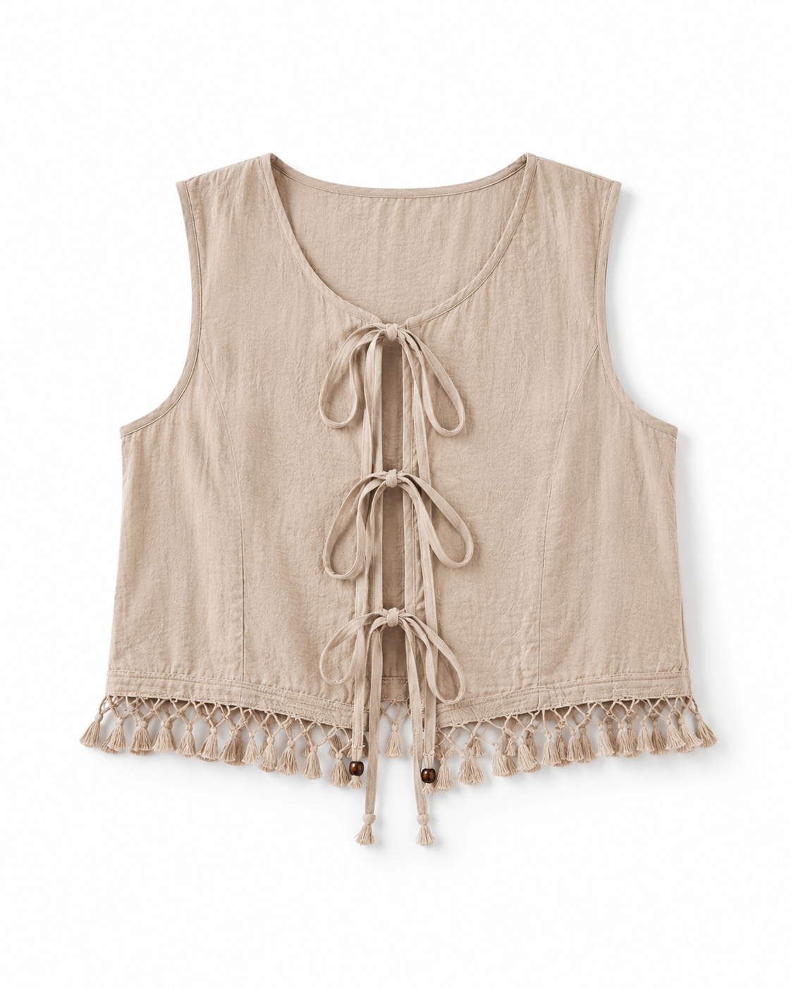 Gilet con Nappine|Colore:Beige