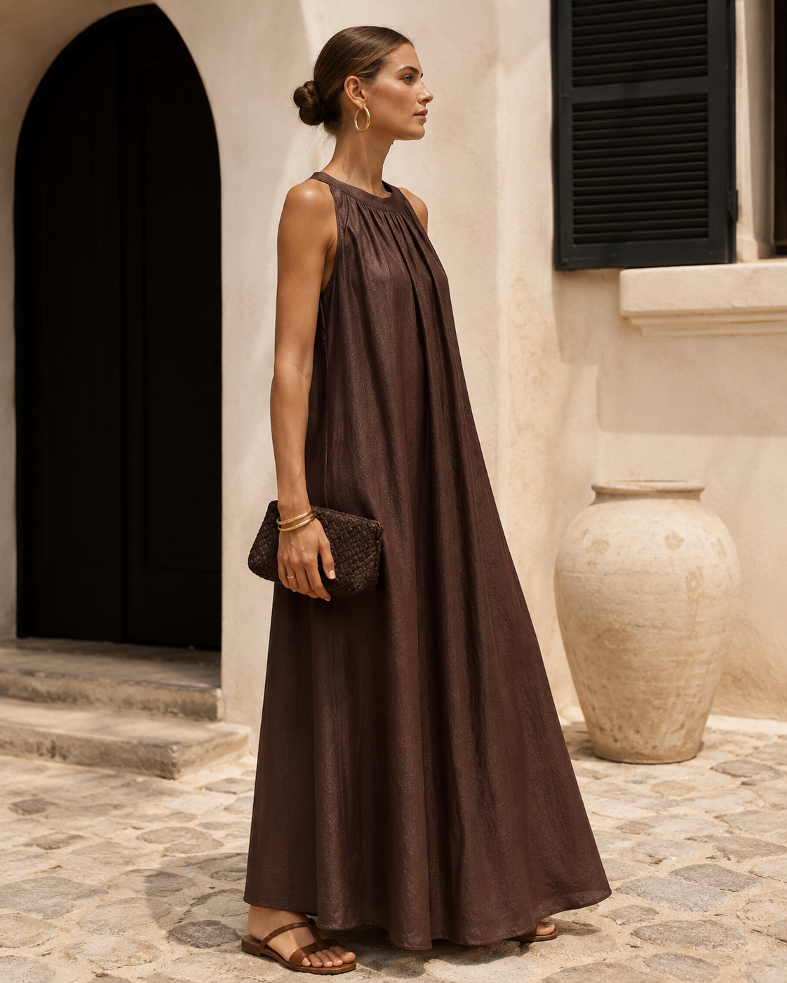 Abito Halter|Colore:Marrone