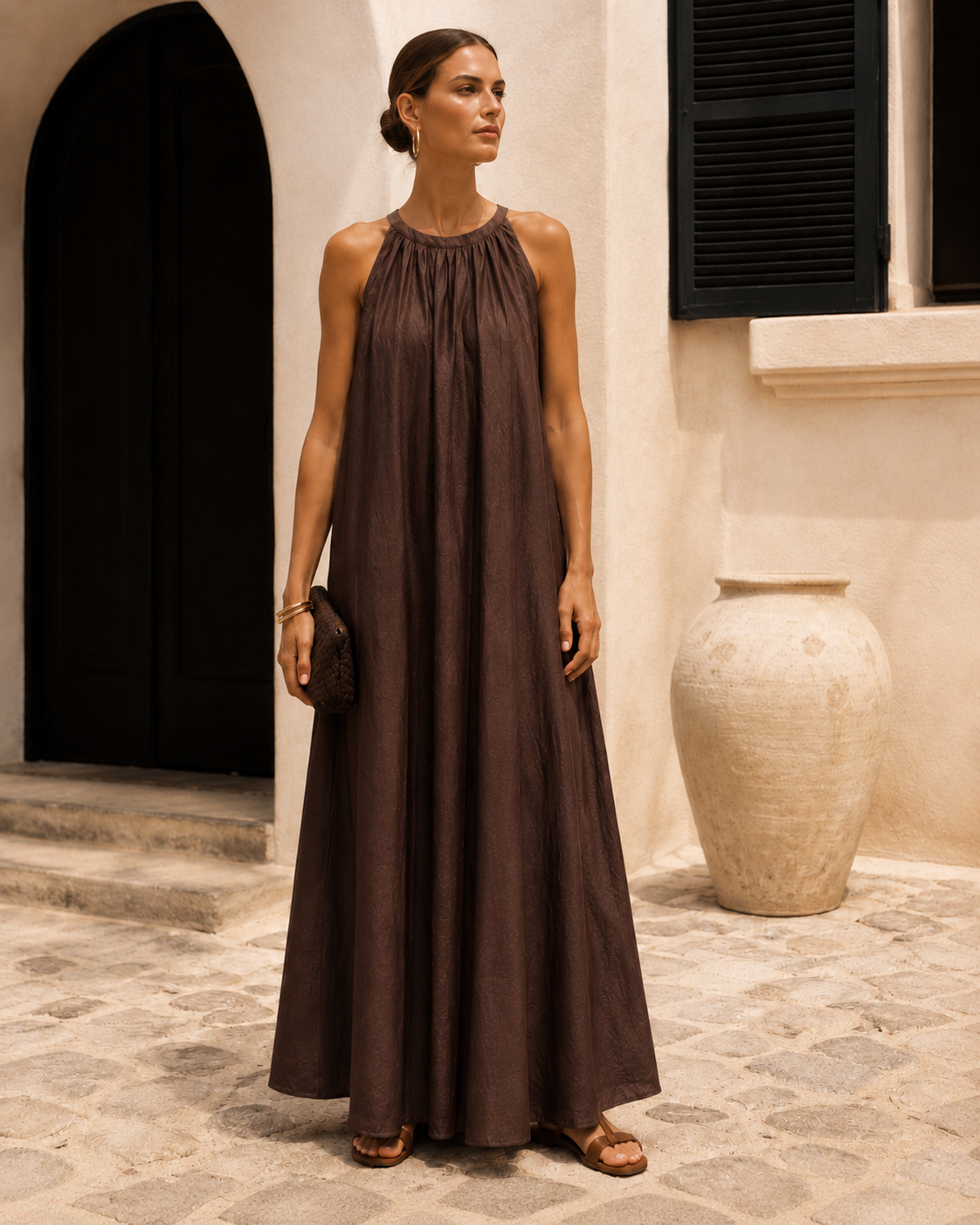 Abito Halter|Colore:Marrone